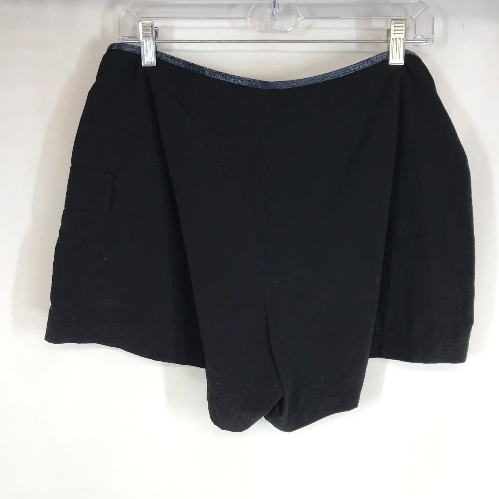 Mossimo Mossimo Black Cargo Athletic Shorts Women Large Nylon Spandex Zip Front Y2K 90's Size 36" / US 14 / IT 50 - 4 Thumbnail