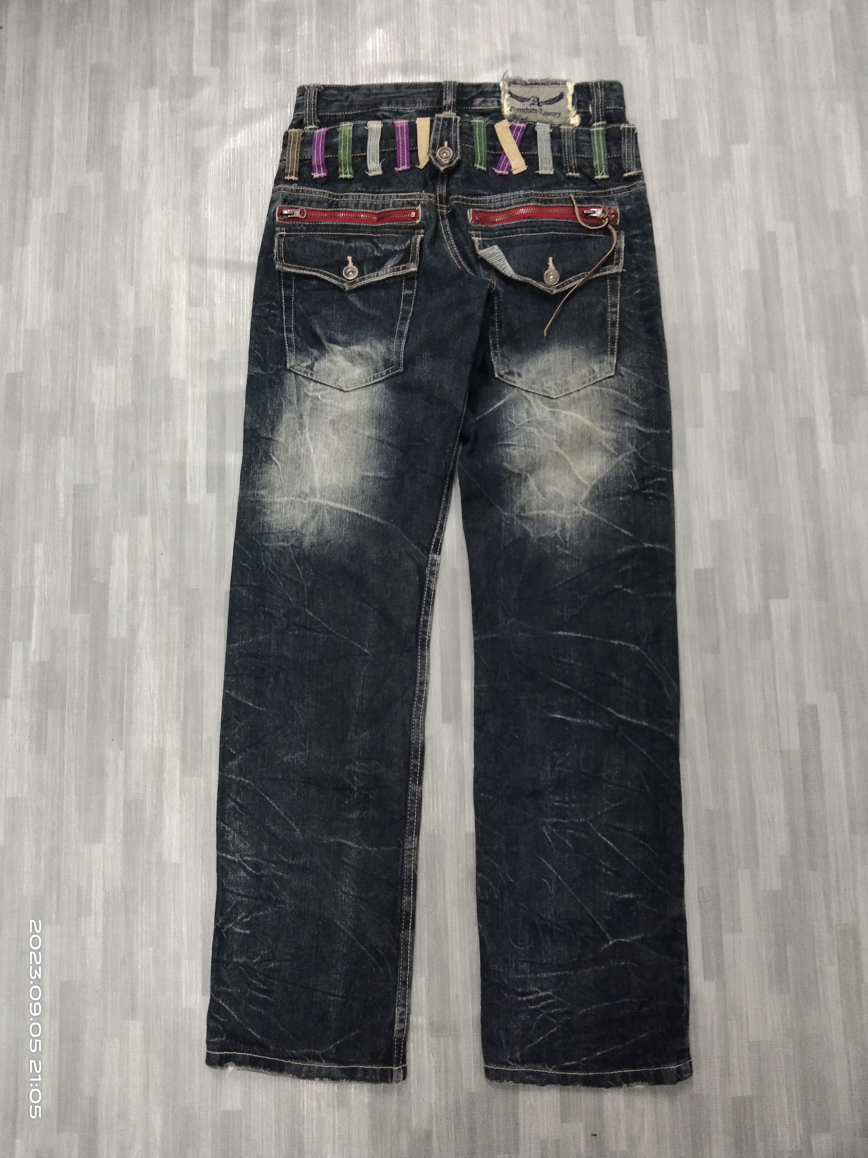 Japanese Brand SiCK DOUBLE WAIST ANTFUI DENIM PANTS Size US 29 - 3 Thumbnail