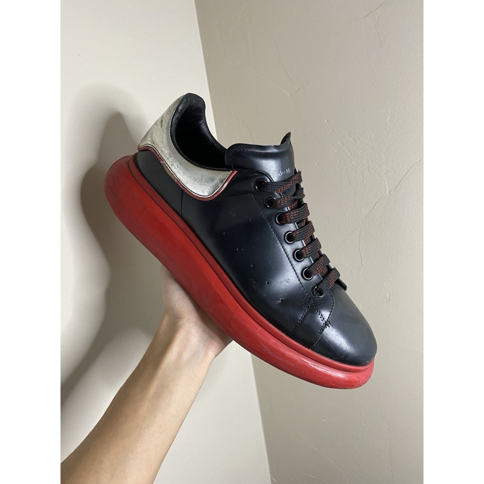 Alexander McQueen Alexander McQueen 'Black Silver Lust Red' ( 12 US) Size US 12 / EU 45 - 2 Thumbnail
