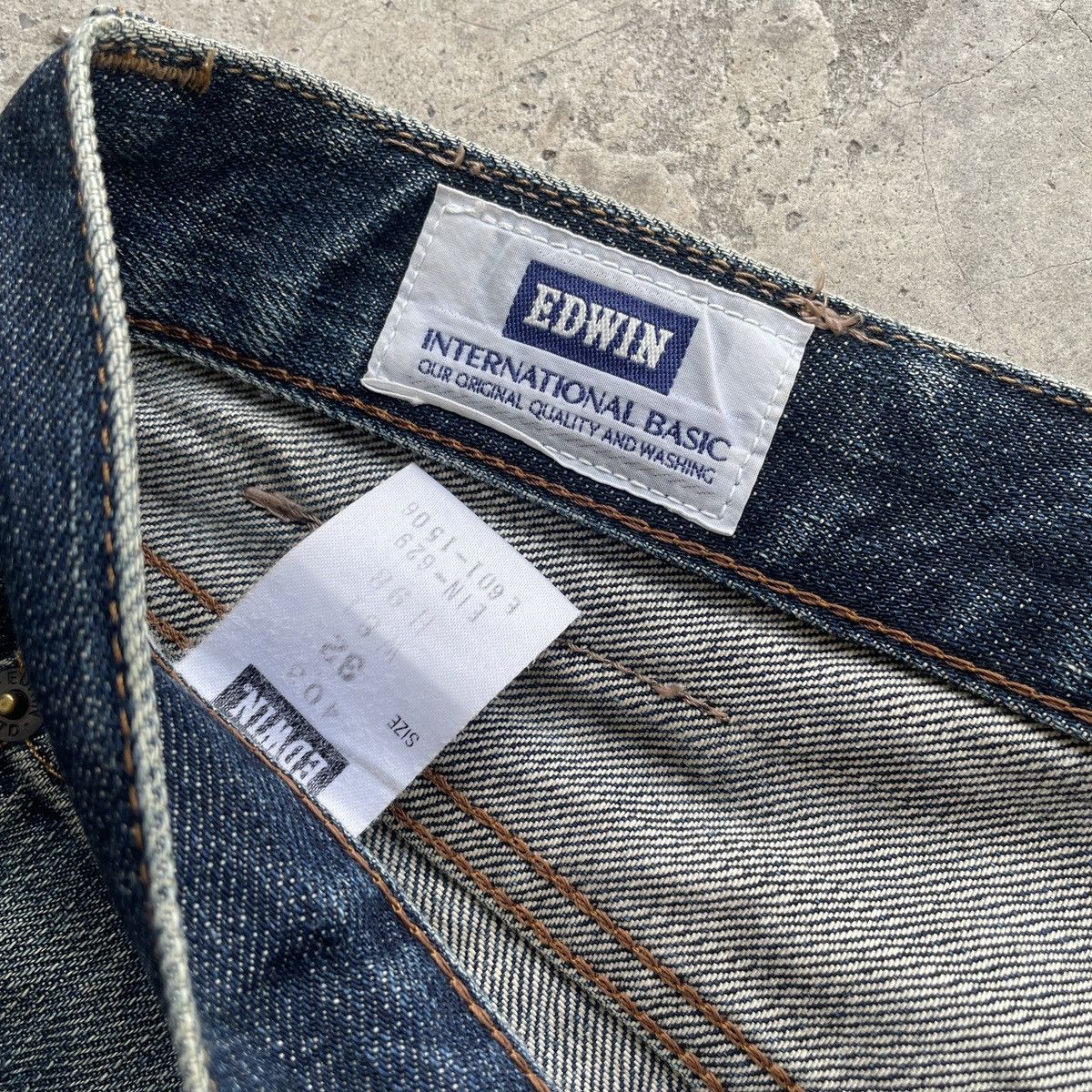 Edwin Vintage Edwin 403 Mudwash Jeans Faded Distressed Denim Pants Size US 31 - 7 Thumbnail