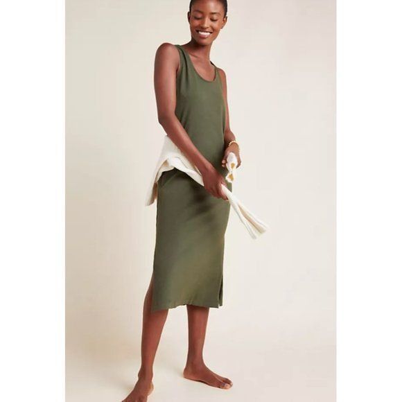 Anthropologie Stateside Ribbed Black Sleeveless Jersey Midi Dress XS Size XS / US 0-2 / IT 36-38 - 8 Thumbnail