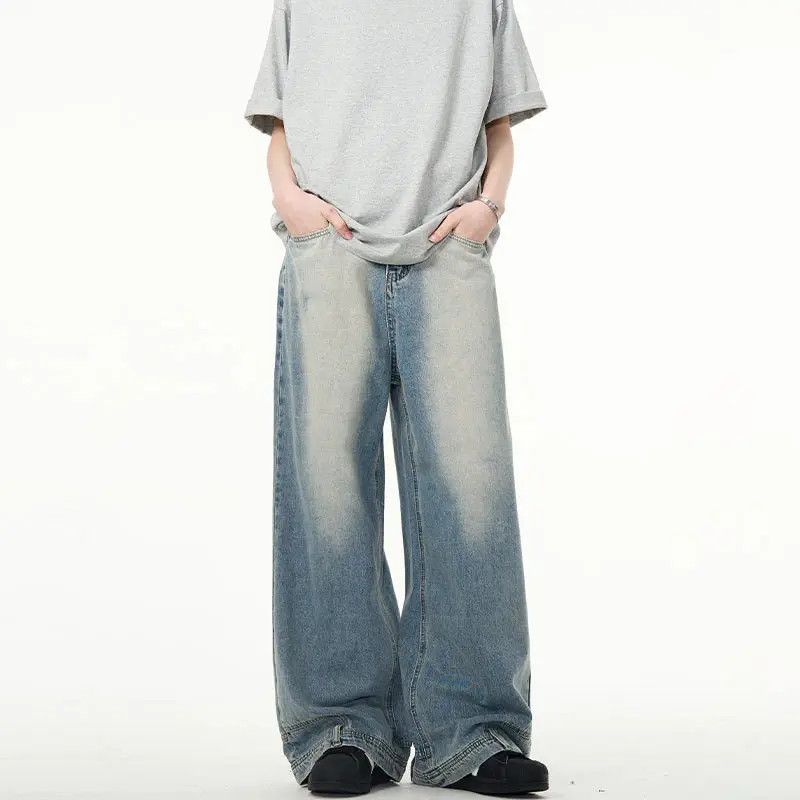 Japanese Brand × Jean Retro loose wide leg straight leg jeans Size US 32 / EU 48 - 5 Thumbnail