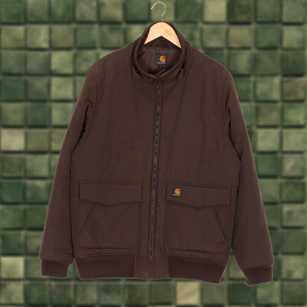 Carhartt Carhartt Brooks Jacket Mens Bomber L Padded Brown Canvas Zip Mid-Length Jacket Size US L / EU 52-54 / 3 - 1 Thumbnail