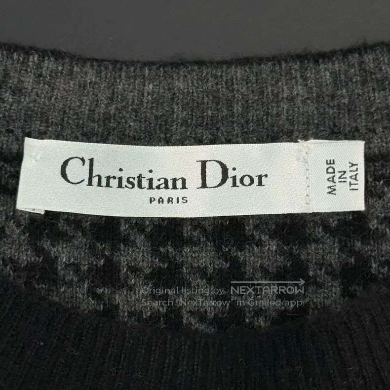 Dior Dior Black and gray checkered classic logo cashmere sweate Size XXS / US 00 / IT 34 - 5 Thumbnail
