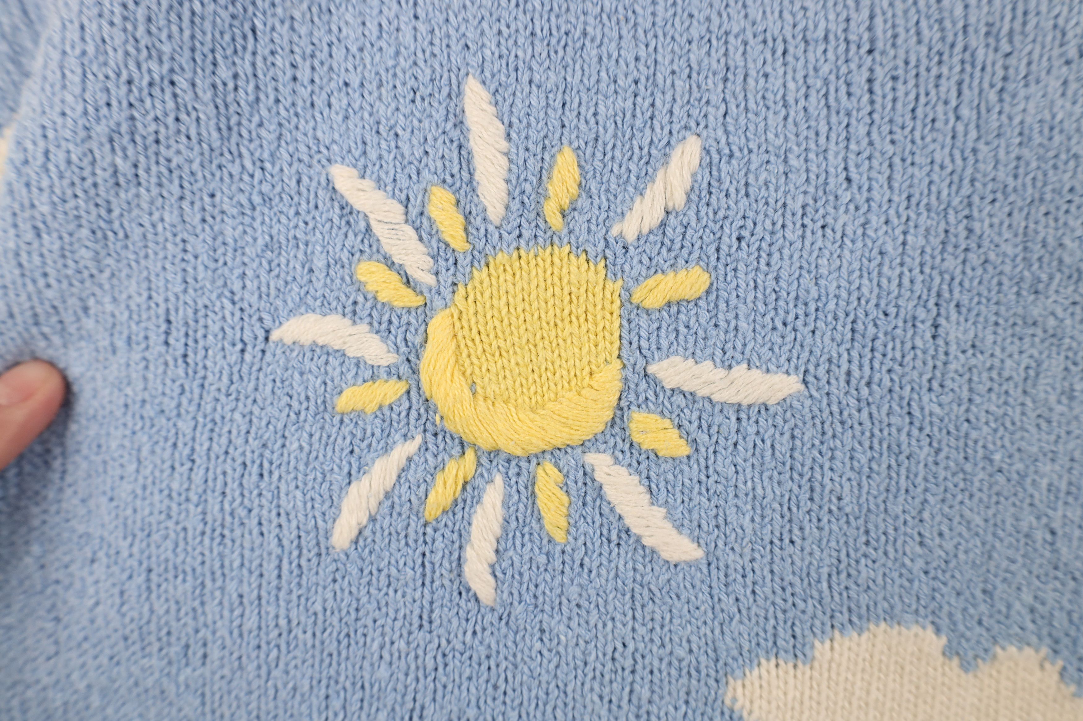 Vintage Vintage 90s Streetwear Knit Beach All Over Print Sweater Size L / US 10 / IT 46 - 4 Thumbnail