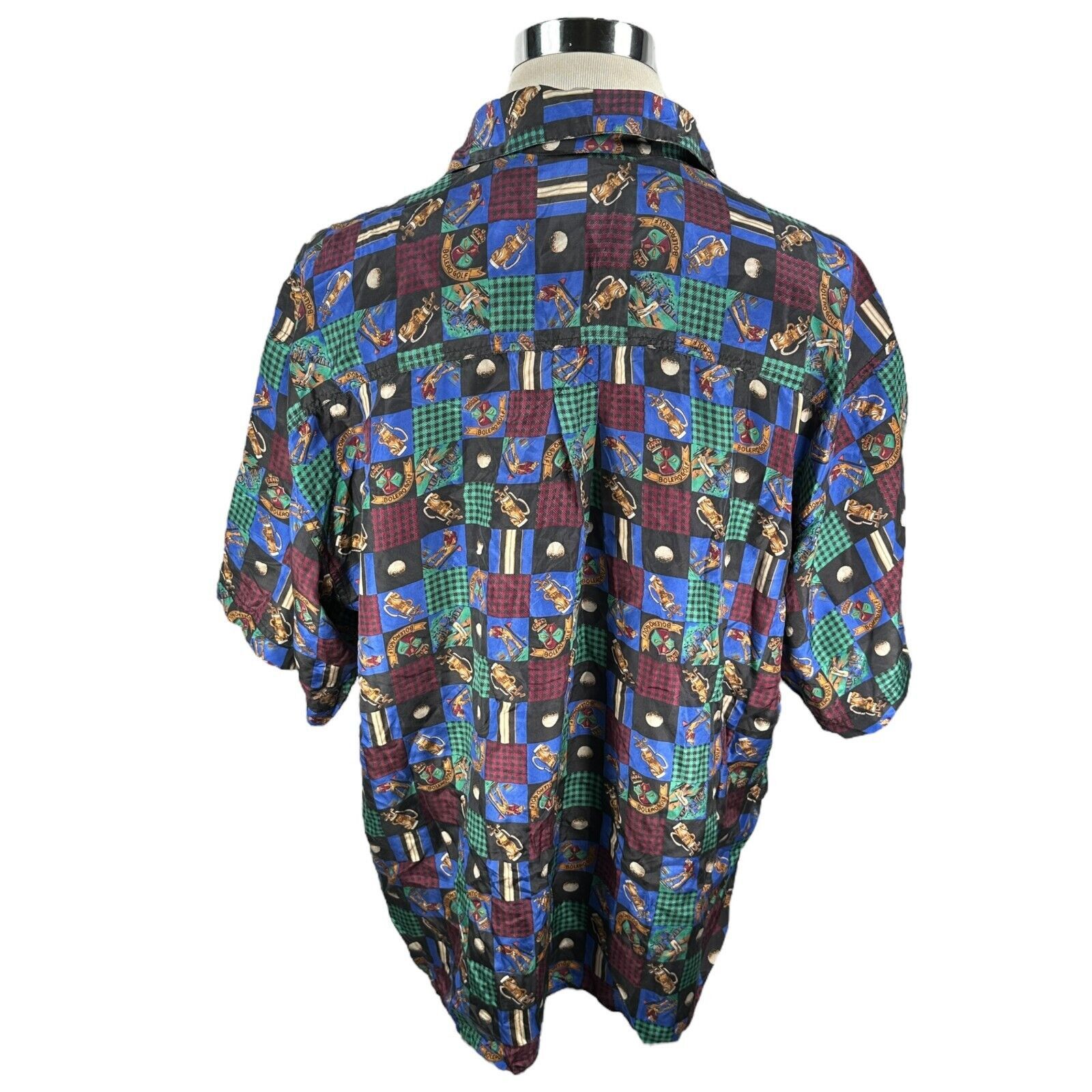 The Unbranded Brand Addiction Bolero Golf AOP Shirt Men's XL Blue Silk Button Up Size US XL / EU 56 / 4 - 5 Thumbnail
