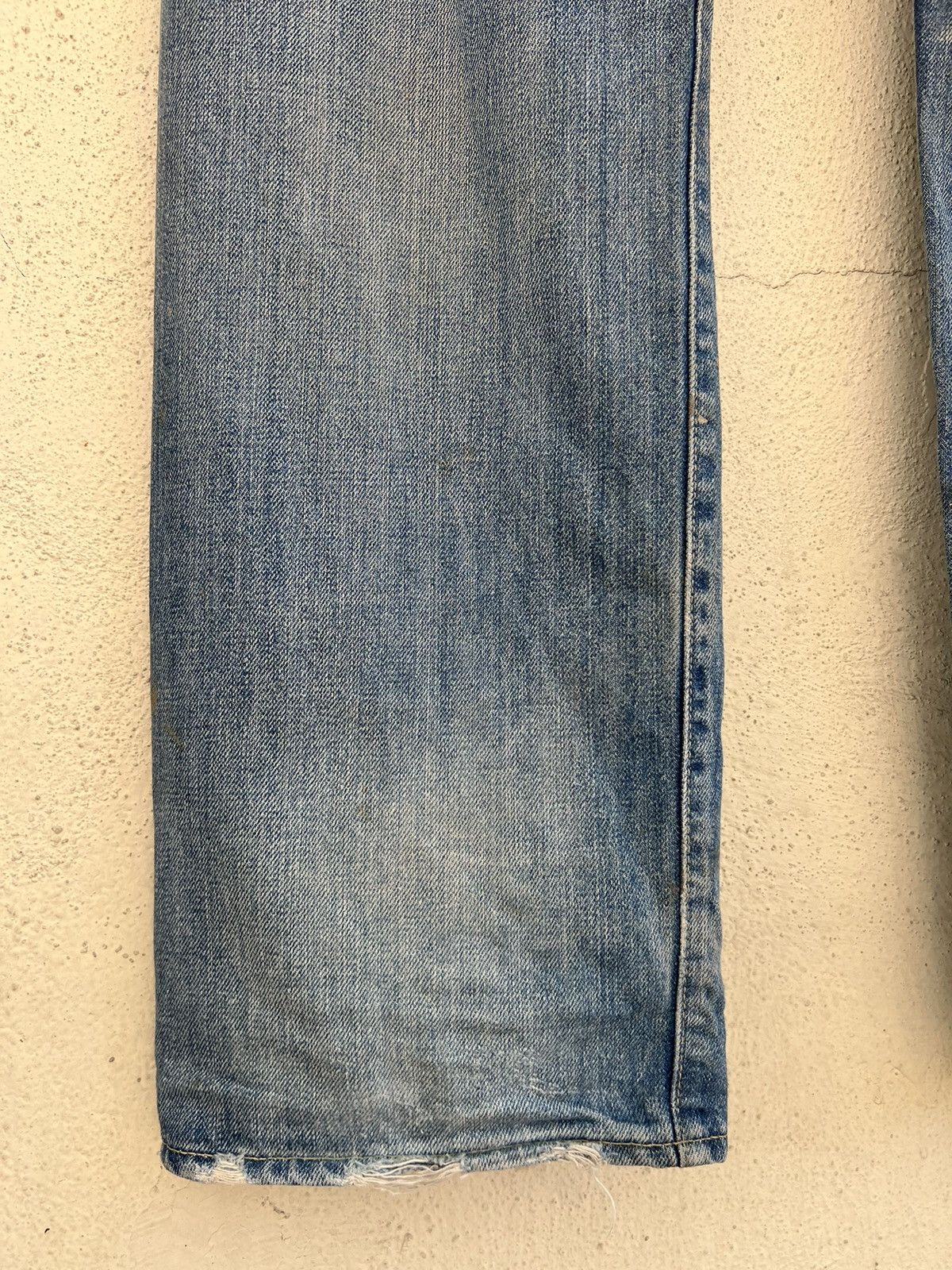 Levi's Vintage Clothing Dirty Mud 2005 LVC Levi’s 501 Big E Rip Denim Selvedge Jeans Size US 35 - 18 Thumbnail