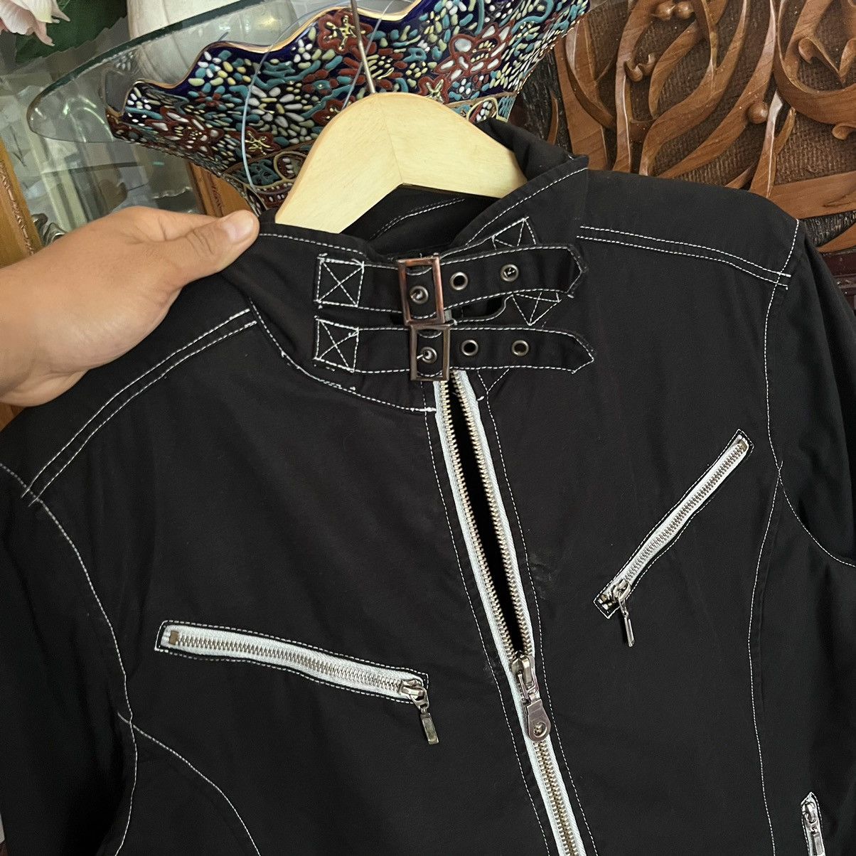 If Six Was Nine Zugue+ Bondage Double Buckle Neck Punk Jacket Size US L / EU 52-54 / 3 - 4 Thumbnail