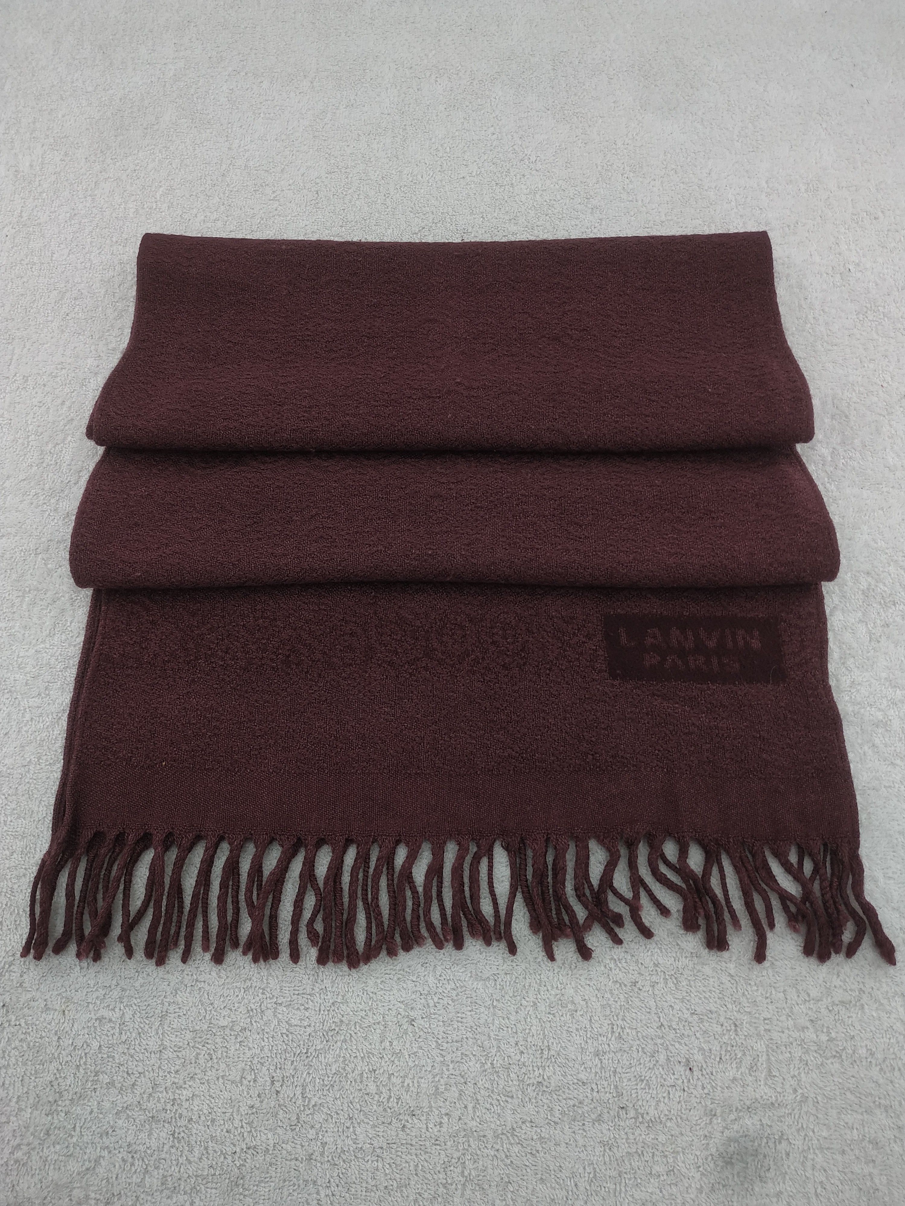 Lanvin Vintage Lanvin Wool Scarf/Muffler/Neckwear MF106 Size ONE SIZE - 2 Thumbnail