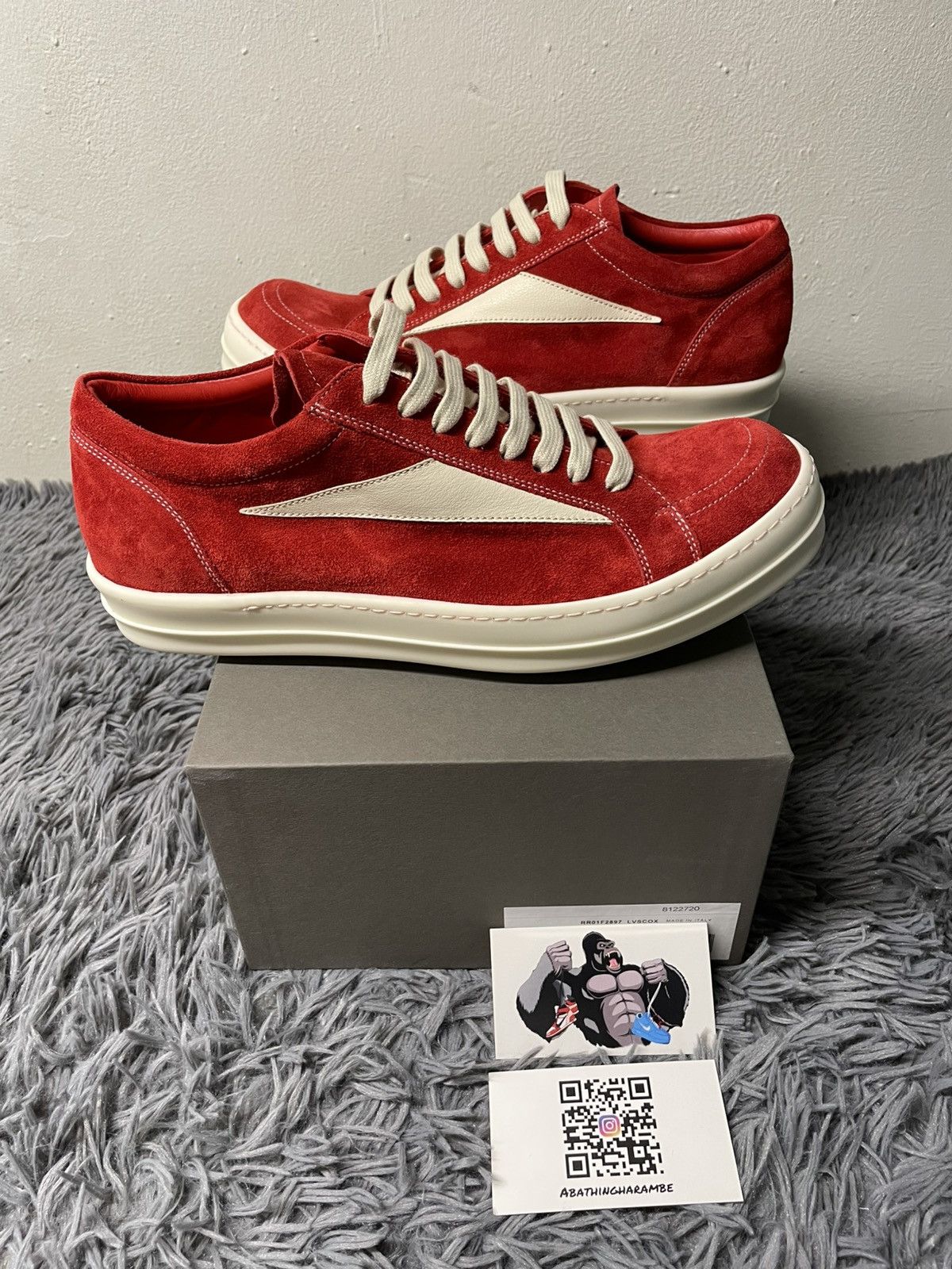 Rick Owens Rick Owens Vintage Sneaks Suede Carnelian Milk Size US 14 / EU 47 - 2 Thumbnail