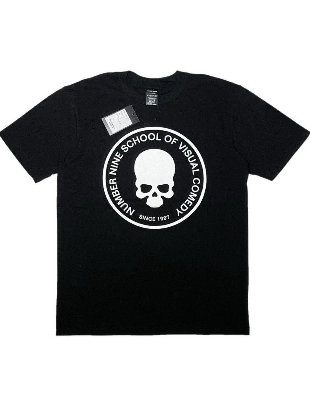 Pre-owned Number N Ine Number (n)ine School Of Visual Comedy Skull Tee Size 3 In Black