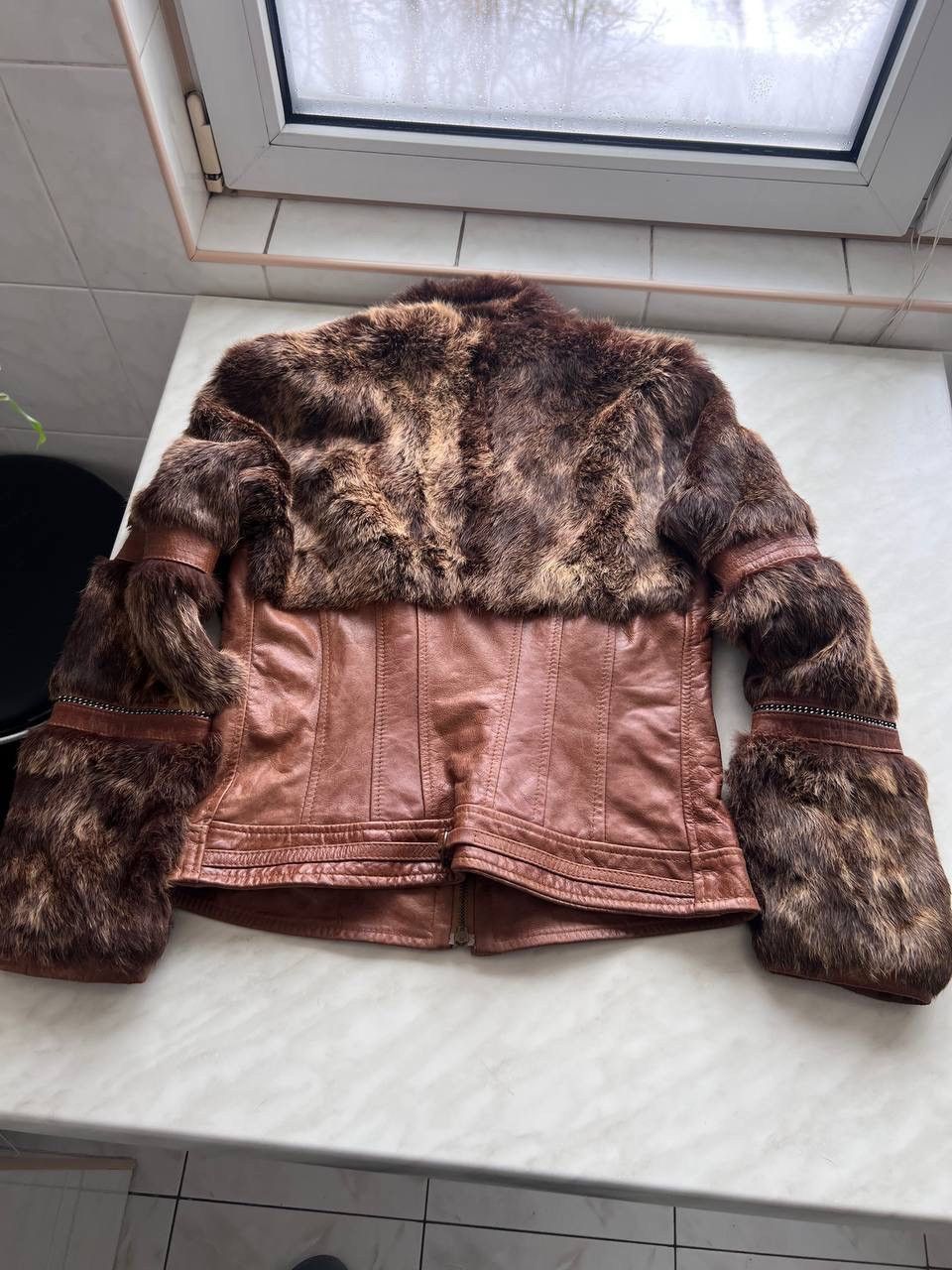 Other Italian biker leather fur jacket Size S / US 4 / IT 40 - 14 Thumbnail