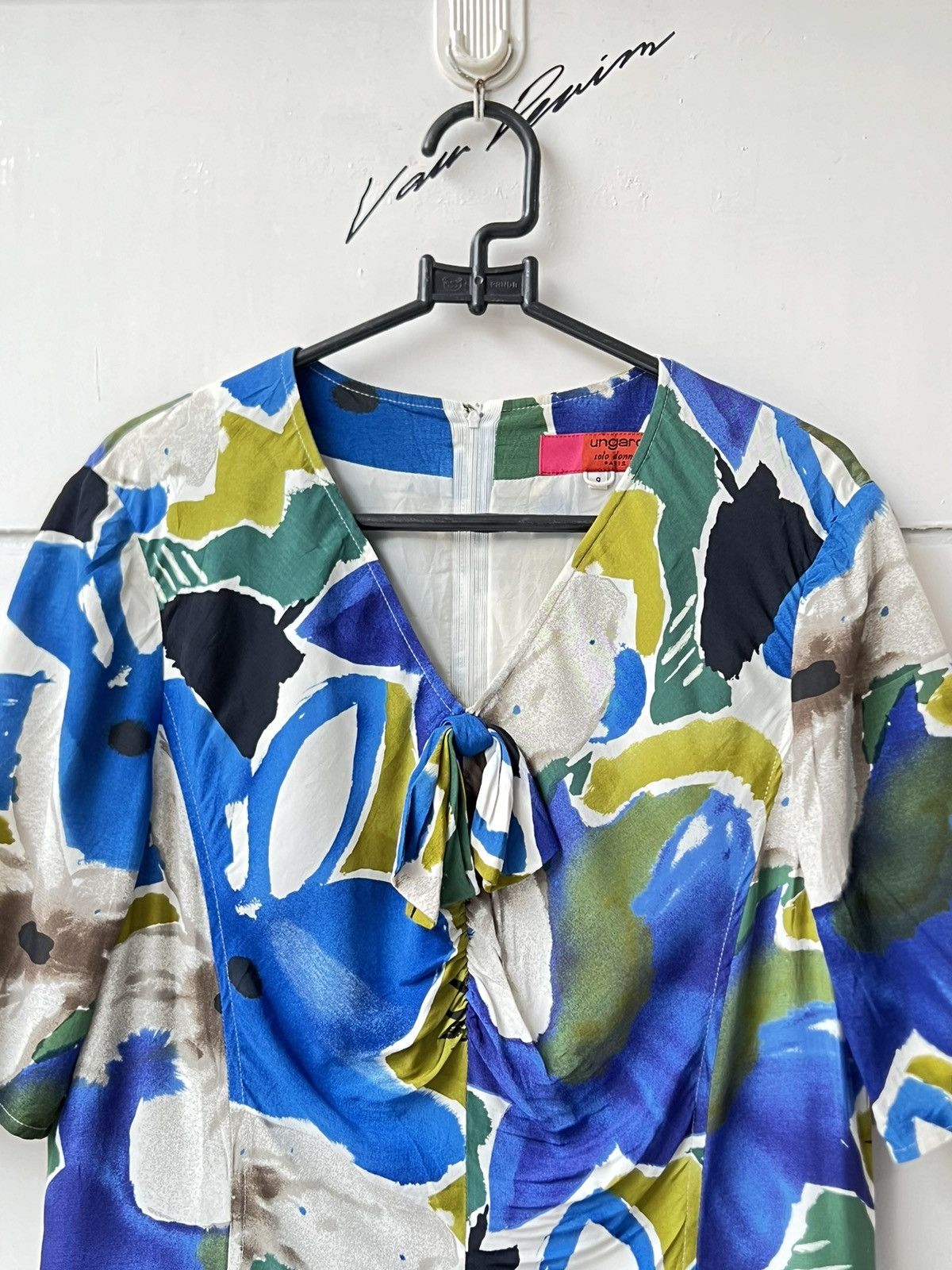 Ungaro Paris UNGARO Solo Donna Paris Flower Motive Dress Size XS / US 0-2 / IT 36-38 - 16 Thumbnail
