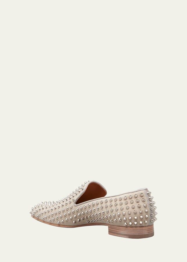 Christian Louboutin o1s1wg110924 Dandelion Spikes Suede Loafer in Brown Size US 12 / EU 45 - 1 Thumbnail