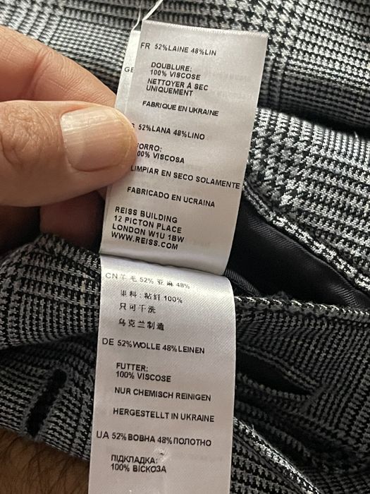 Reiss REISS BLAZER see real tape measurements sizes in photos Grailed