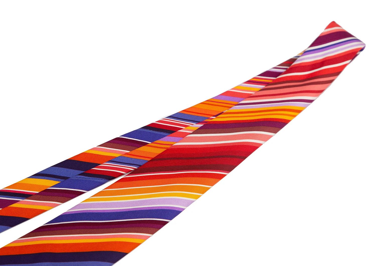 Hermes Colorful Regimental Tie in Multicolor Size ONE SIZE - 3 Thumbnail