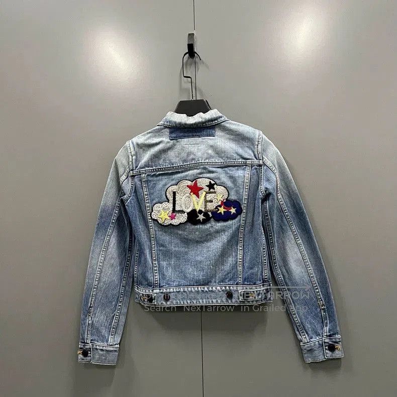Saint Laurent Paris Saint Laurent Washed Blue Denim Jacket. Size US S / EU 44-46 / 1 - 2 Thumbnail