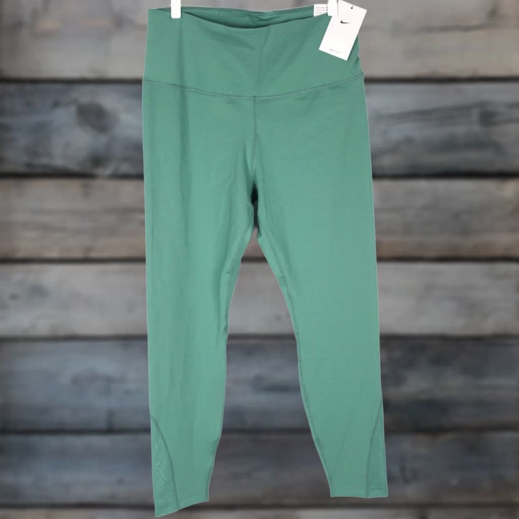 Nike Nike One Women's High Rise Leggings L Green DV9020 361 Training 26" Inseam Nike Dri-FIT Size 36" / US 14 / IT 50 - 1 Thumbnail