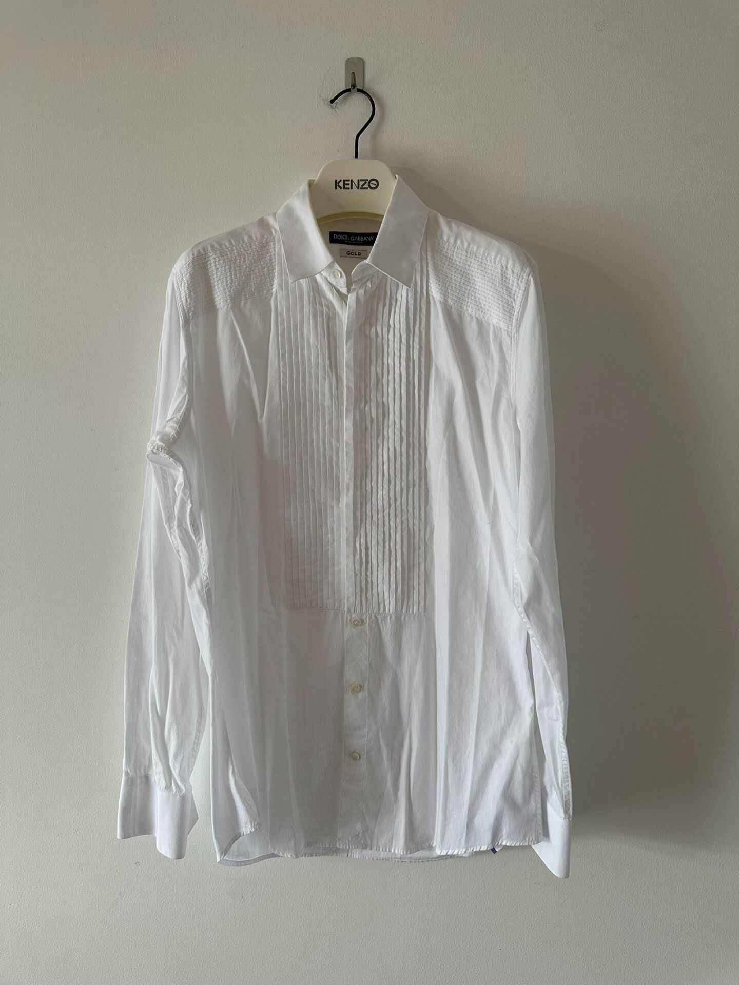 Dolce & Gabbana DG Men's Runway White Shirt Size US XXS / EU 40 - 1 Thumbnail