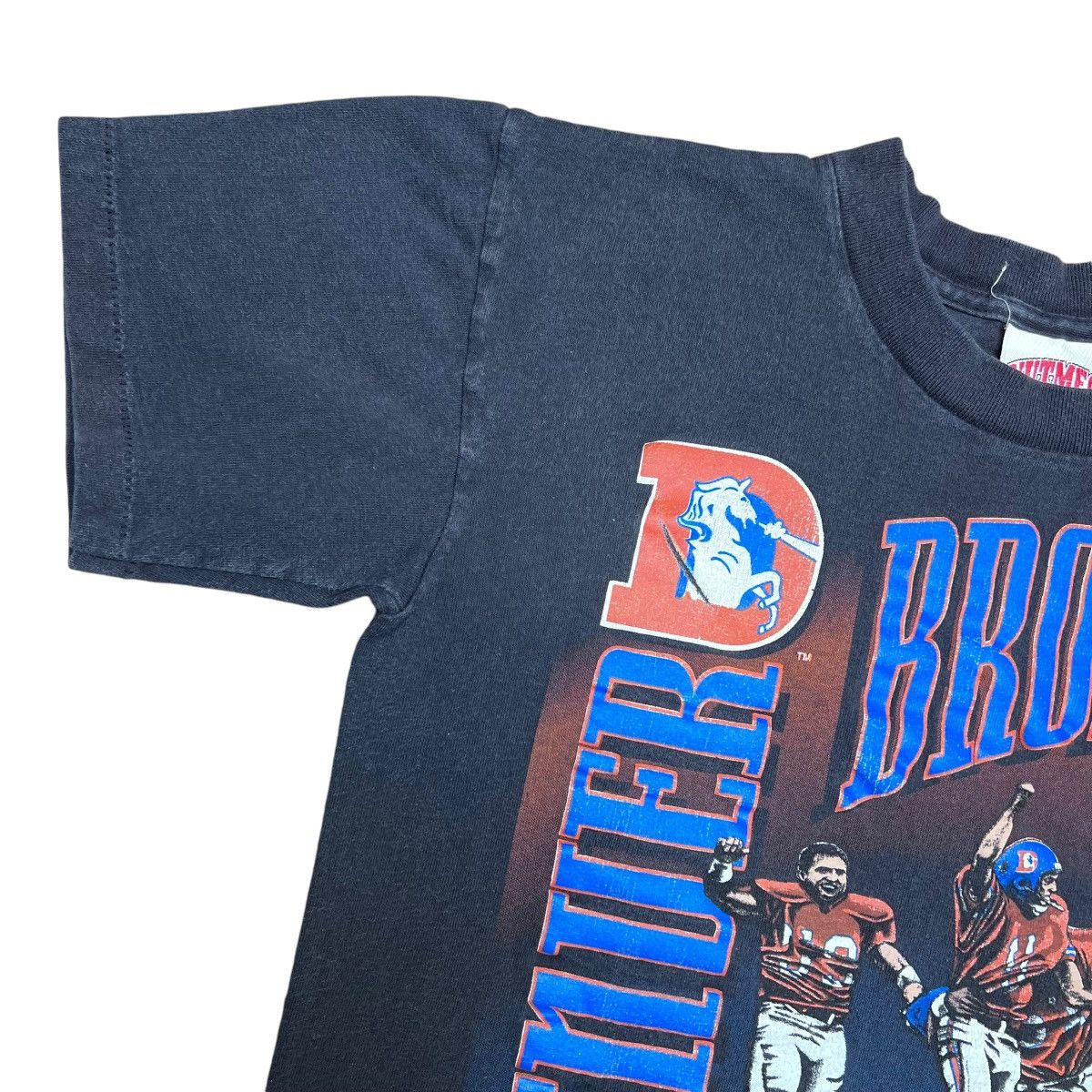 NFL × Nutmeg × Vintage Vintage 90s NFL Denver Broncos Spell Out Graphic Nutmeg Tee Size US XS / EU 42 / 0 - 4 Thumbnail