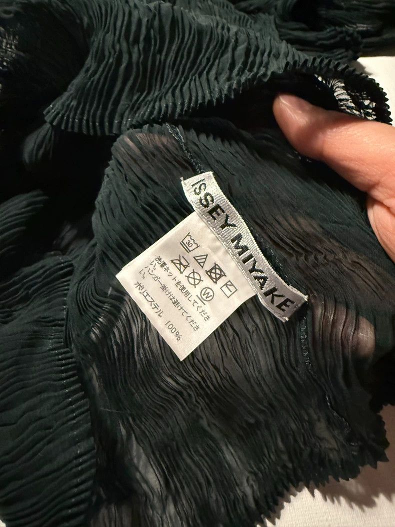 Issey Miyake Issey Miyake size:2 Green wicker pleated high-neck knitted Size XS / US 0-2 / IT 36-38 - 3 Thumbnail