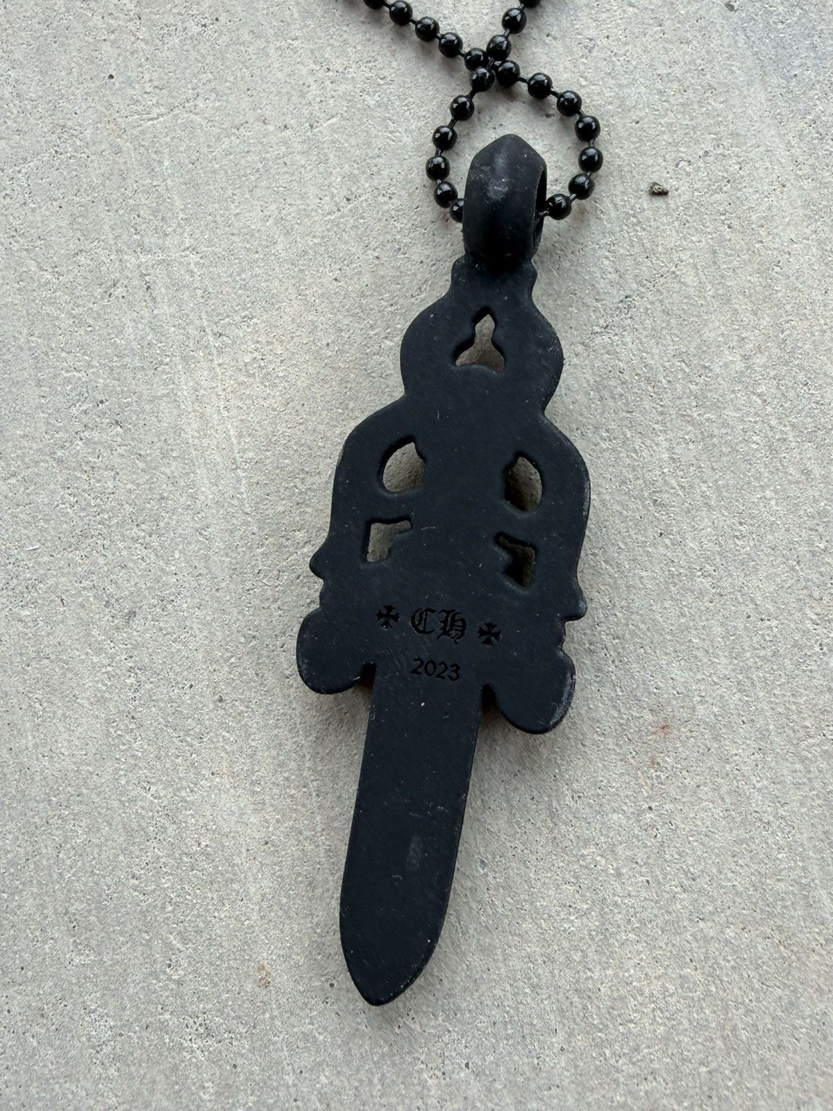 Chrome Hearts Chrome Hearts Silichrome Dagger Necklace Black Size ONE SIZE - 3 Thumbnail