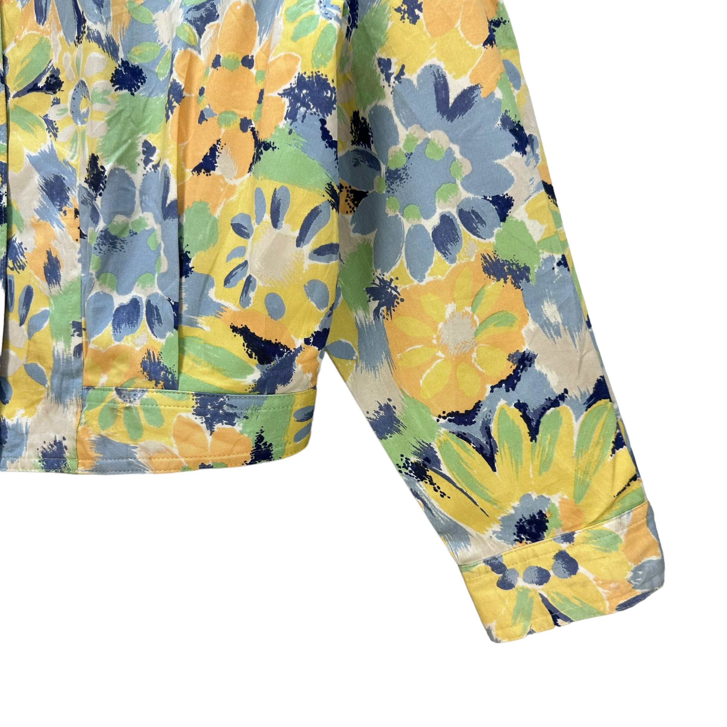 Japanese Brand KODAMA FLOWER FULLPRINT CROPPED JACKET #8255-218 Size S / US 4 / IT 40 - 5 Thumbnail
