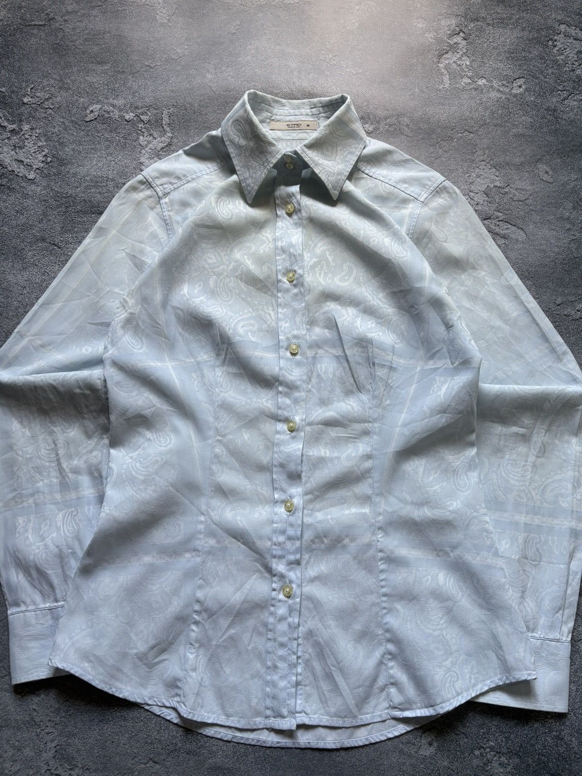 Etro Vintage Etro Luxury Pattern Shirt Button Up Size S / US 4 / IT 40 - 4 Thumbnail