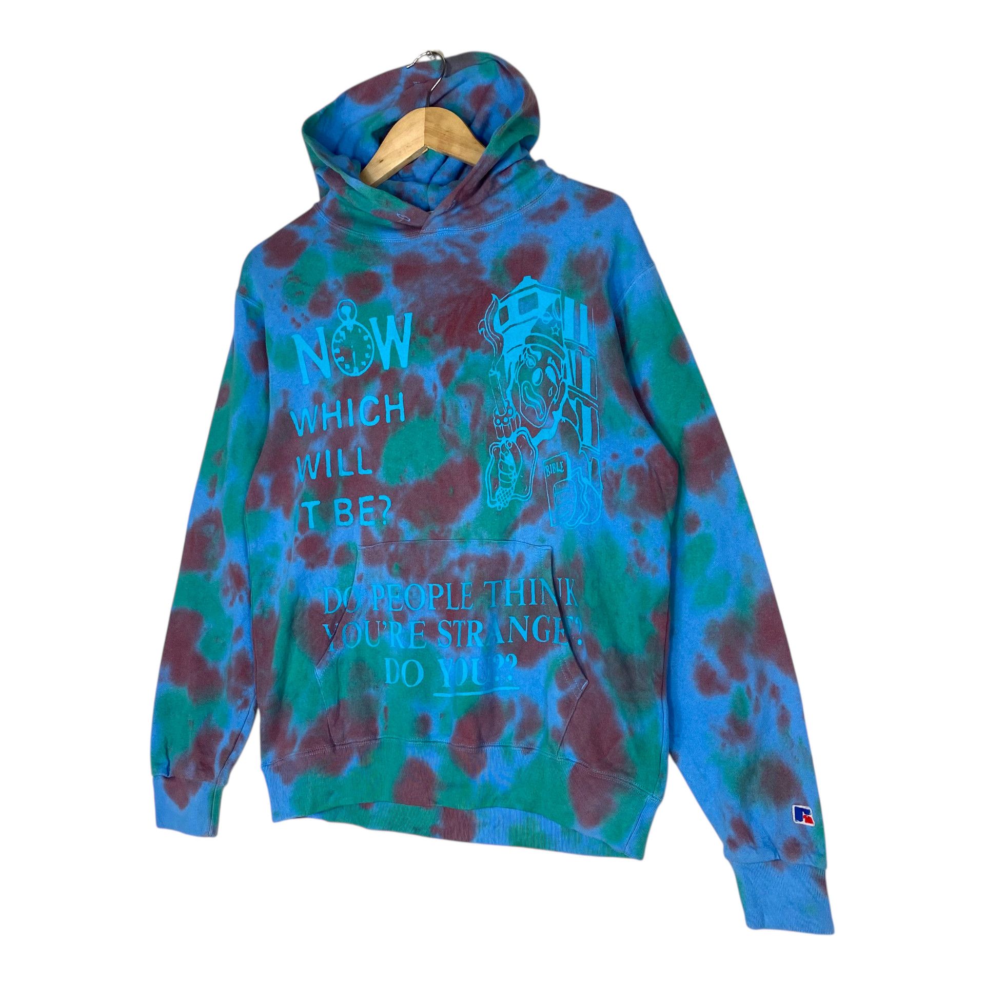 Japanese Brand 💥BLACK WEIRDOS TYE DIE HOODED PULLOVER Size US M / EU 48-50 / 2 - 2 Thumbnail