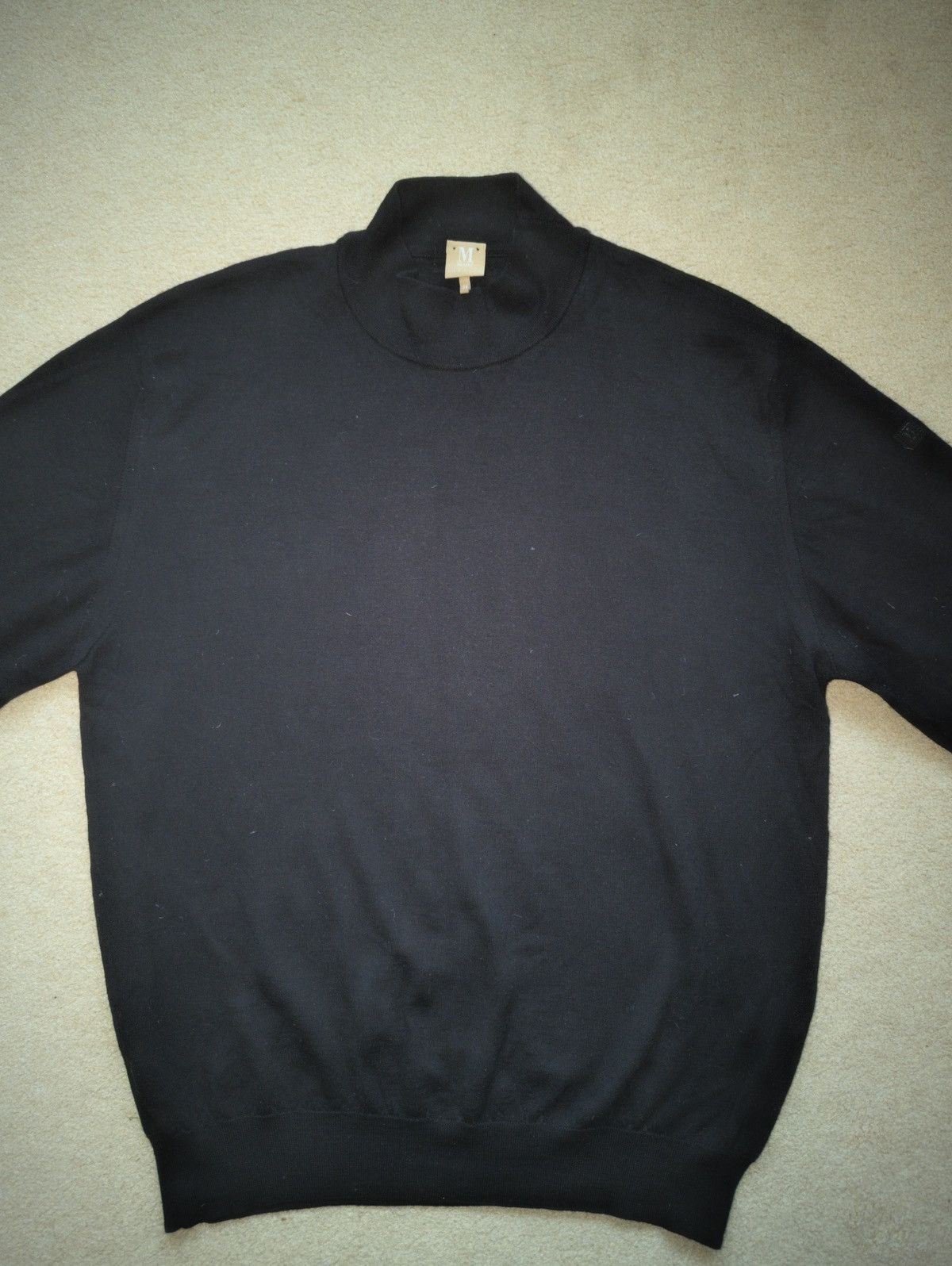 Vintage Maerz Men Merino Wool Cashmere Silk Black Sweater Size 54 Size US L / EU 52-54 / 3 - 3 Thumbnail