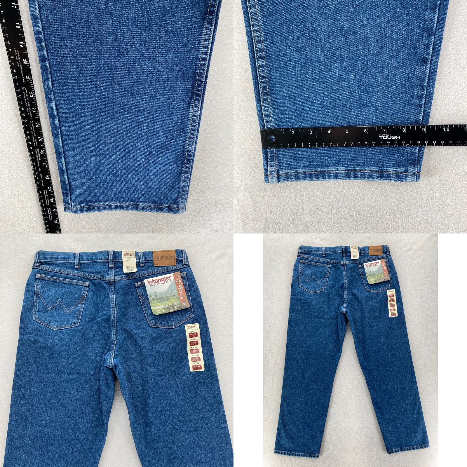 Wrangler Wrangler Jeans Mens 40x30 Relaxed Fit Straight Leg Dark Blue Denim Wrangler Rugged Wear Jeans Mens 40x30 Relaxed Fit Straight Leg Dark Blue Denim Size US 40 / EU 56 - 8 Thumbnail