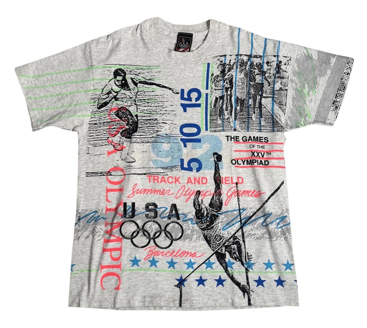 Vintage Vintage JC Penny Team USA Track And Field T Shirt (Size L) Size US L / EU 52-54 / 3 - 1 Thumbnail