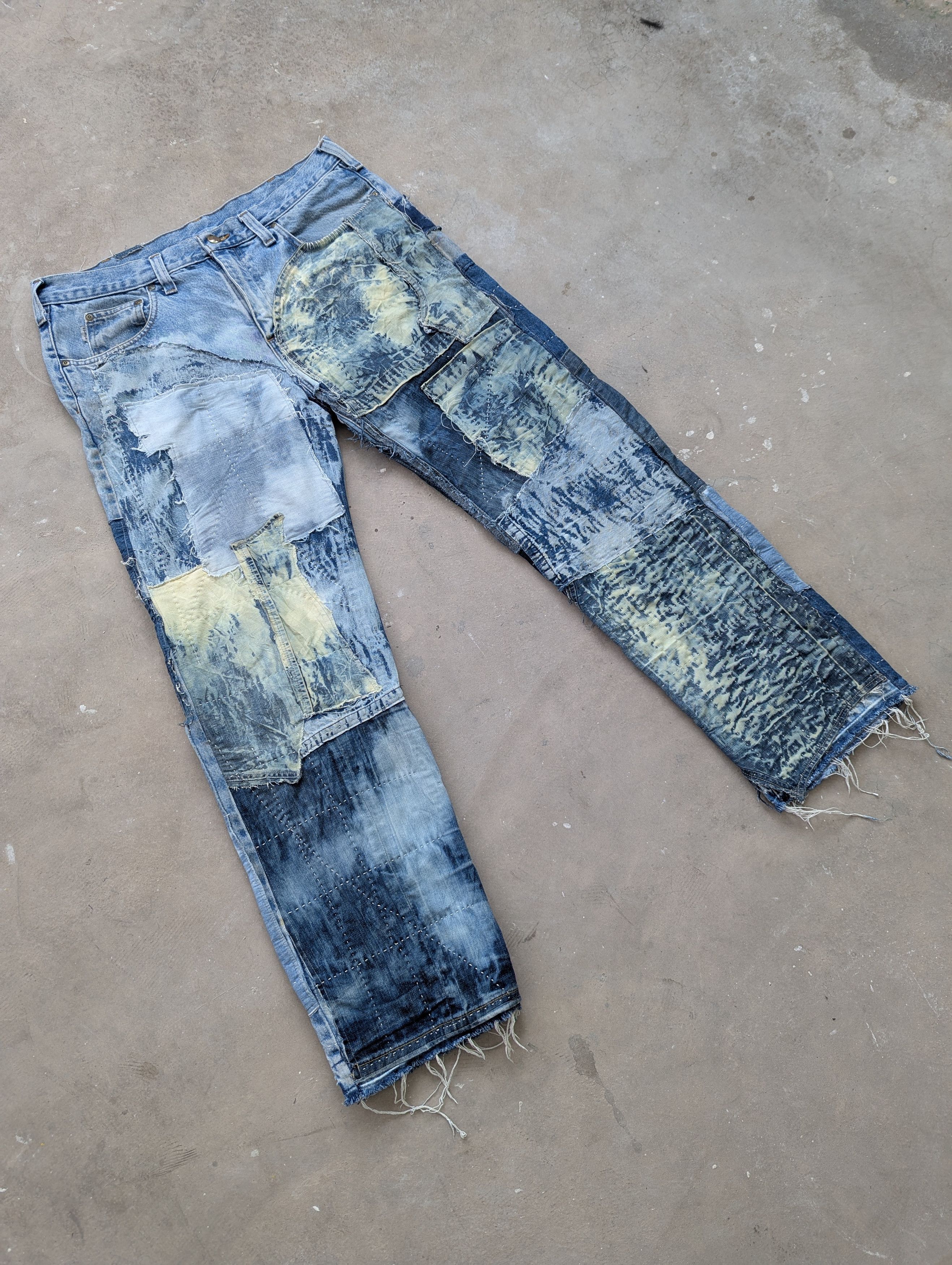 Carhartt × Vintage TODAY OFFER 💥 1/1 Carhartt Reconstructed Denim Sashiko Boro Size US 36 / EU 52 - 4 Thumbnail