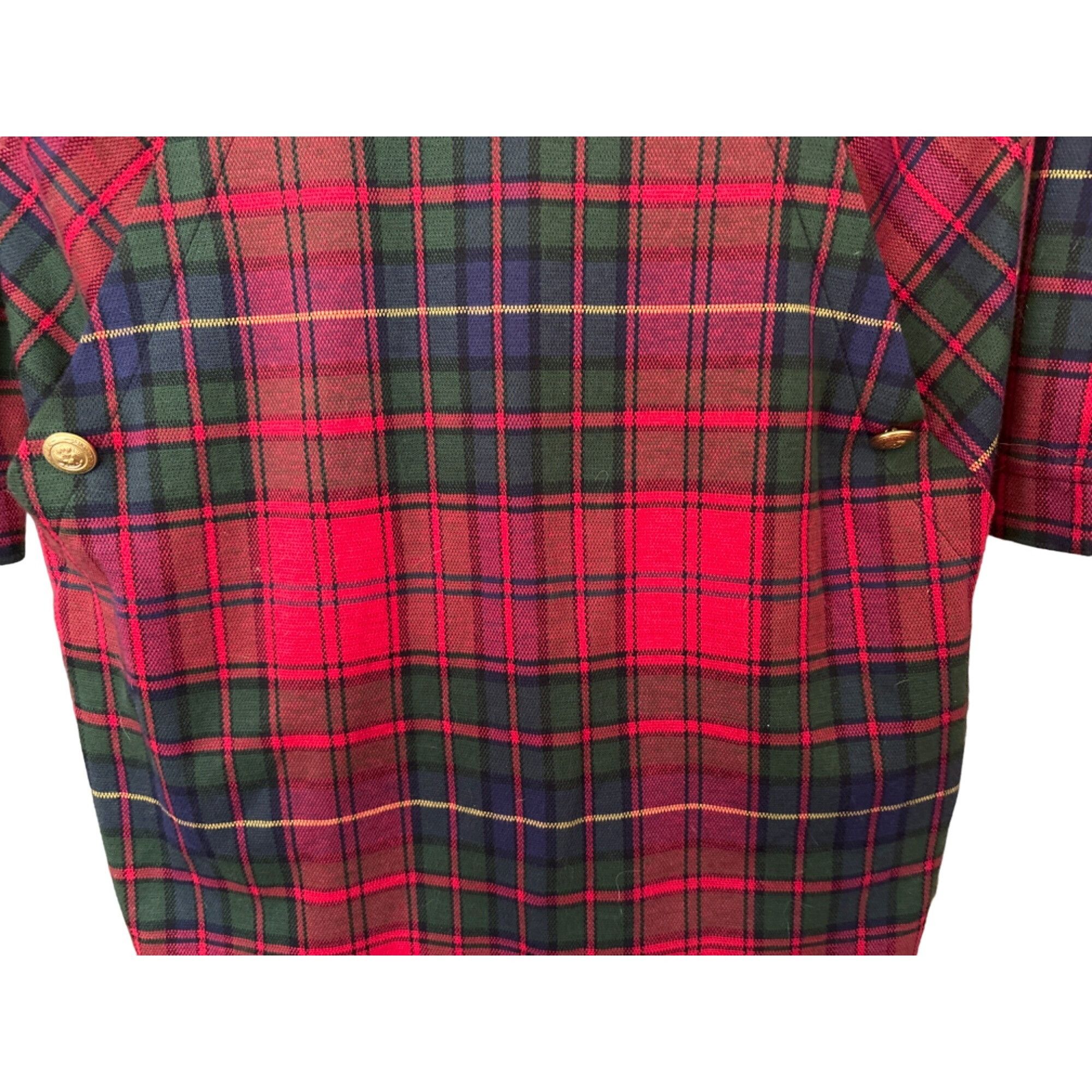 Talbots VTG Talbots Womens Shift Dress Red Plaid Long Sleeve Size XS Size XS / US 0-2 / IT 36-38 - 4 Thumbnail