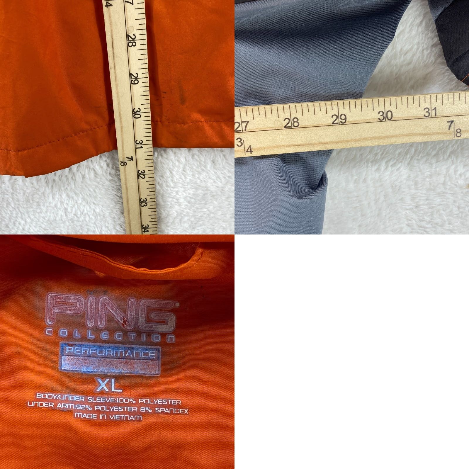 Vintage Ping Mens XL 1/4 Zip Pullover Windbreaker Golf Jacket Orange Black With Pockets Shirt Mens XL Ping Windbreaker Golf Jacket Orange/Black With Pockets Size US XL / EU 56 / 4 - 8 Thumbnail