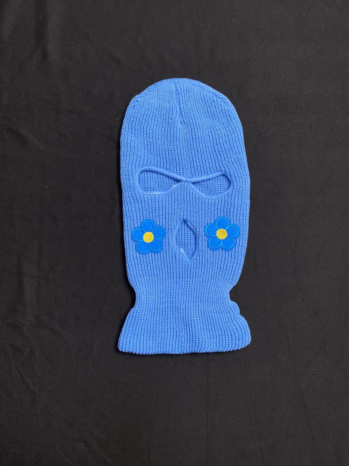 Other Rare Flower Graphic Balaclava Ski Mask Sky Blue OS Size ONE SIZE - 1 Thumbnail