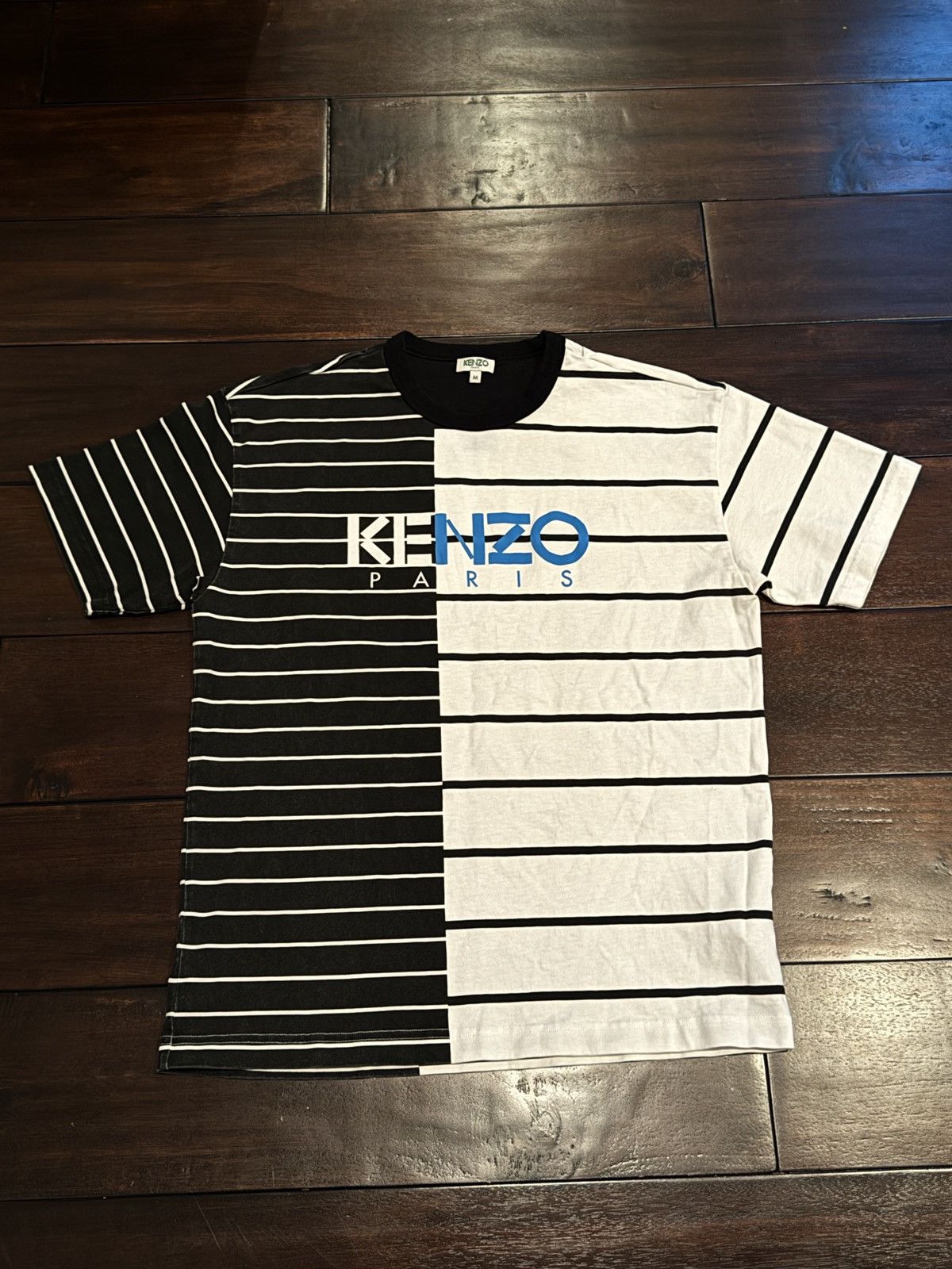 Kenzo Kenzo Logo Black & White Striped Tee Size US M / EU 48-50 / 2 - 1 Thumbnail