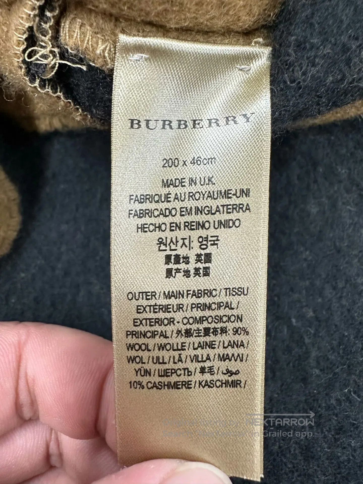Burberry Burberry size F Khaki Classic Back Letter Logo Wool Shawl| Size S / US 4 / IT 40 - 4 Thumbnail