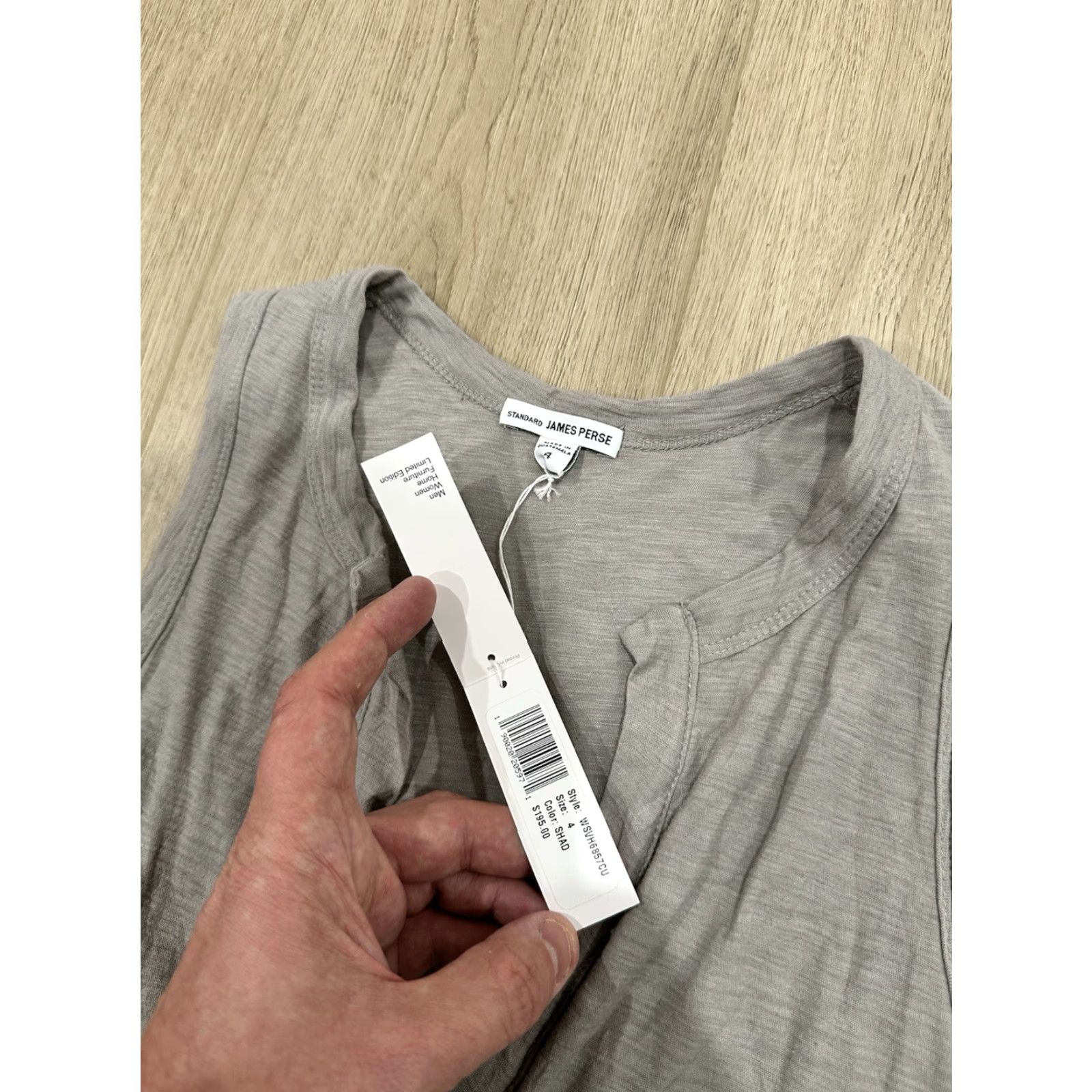 James Perse NWT James Perse Deep V-Neck Tank Dress Women 4 Mini Grey Tank Dress V-Neck Sleeveless Cotton Blend Short Casual Spring Modern Size S / US 4 / IT 40 - 5 Thumbnail