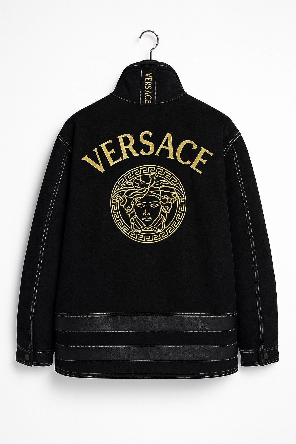 Vintage Vintage Gianni Versace Medusa Embroidery Black Jacket – Bold Size US M / EU 48-50 / 2 - 1 Thumbnail