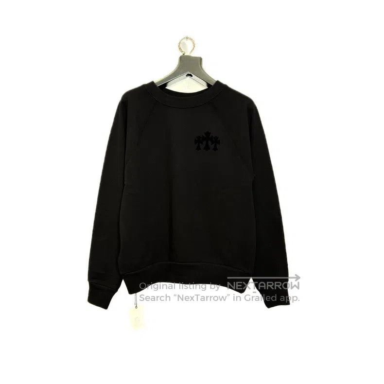 Chrome Hearts CHROME HEARTS Size S Black three-cross flocking sweater Size US S / EU 44-46 / 1 - 1 Thumbnail