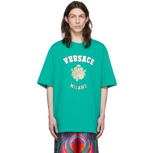 Versace Green Royal Rebellion T-Shirt Size US S / EU 44-46 / 1 - 1 Thumbnail