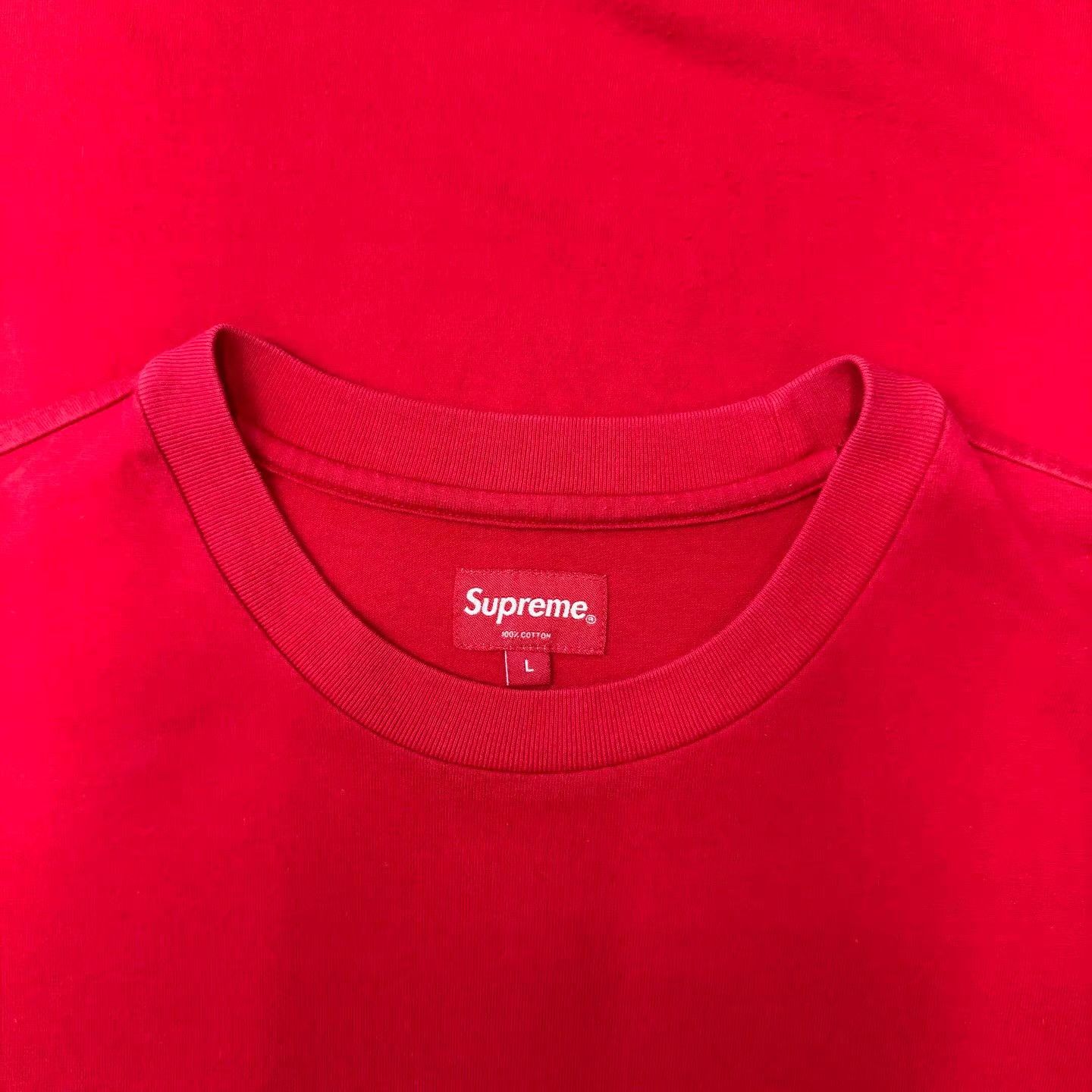 Supreme Supreme Red Tee with Gold Logo Print Q10 Size US L / EU 52-54 / 3 - 4 Thumbnail