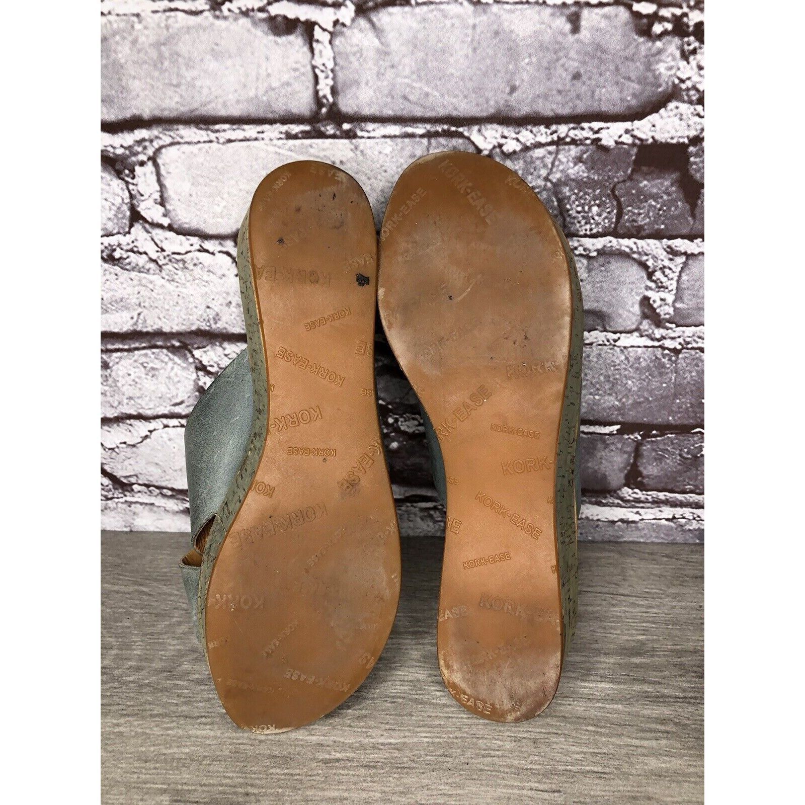 Other Kork-Ease Blue Leather Platform Cross Strap Cork Wedge Sanda Size US 8 / IT 38 - 7 Thumbnail