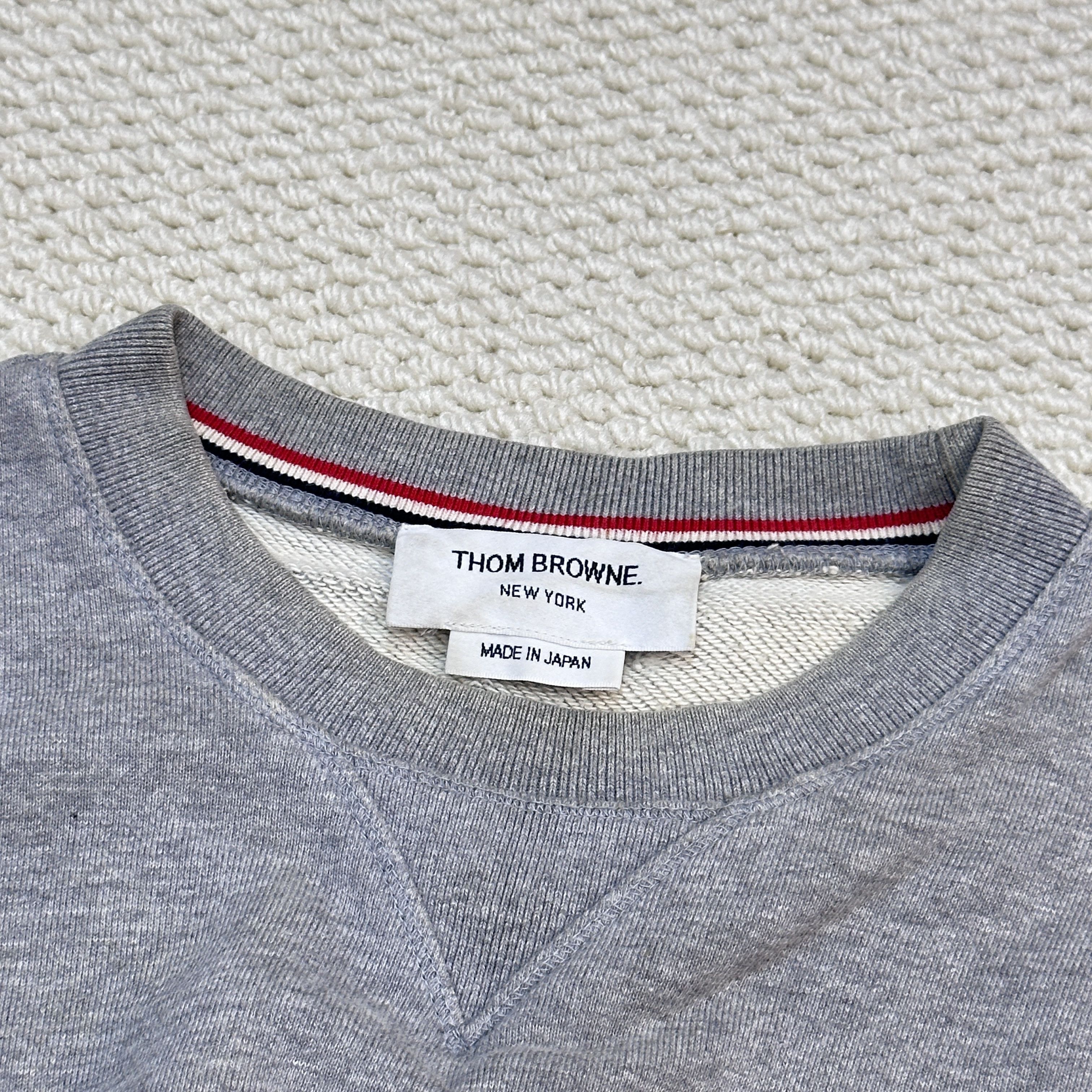 Thom Browne Engineered 4-Bar Crewneck Sweatshirt