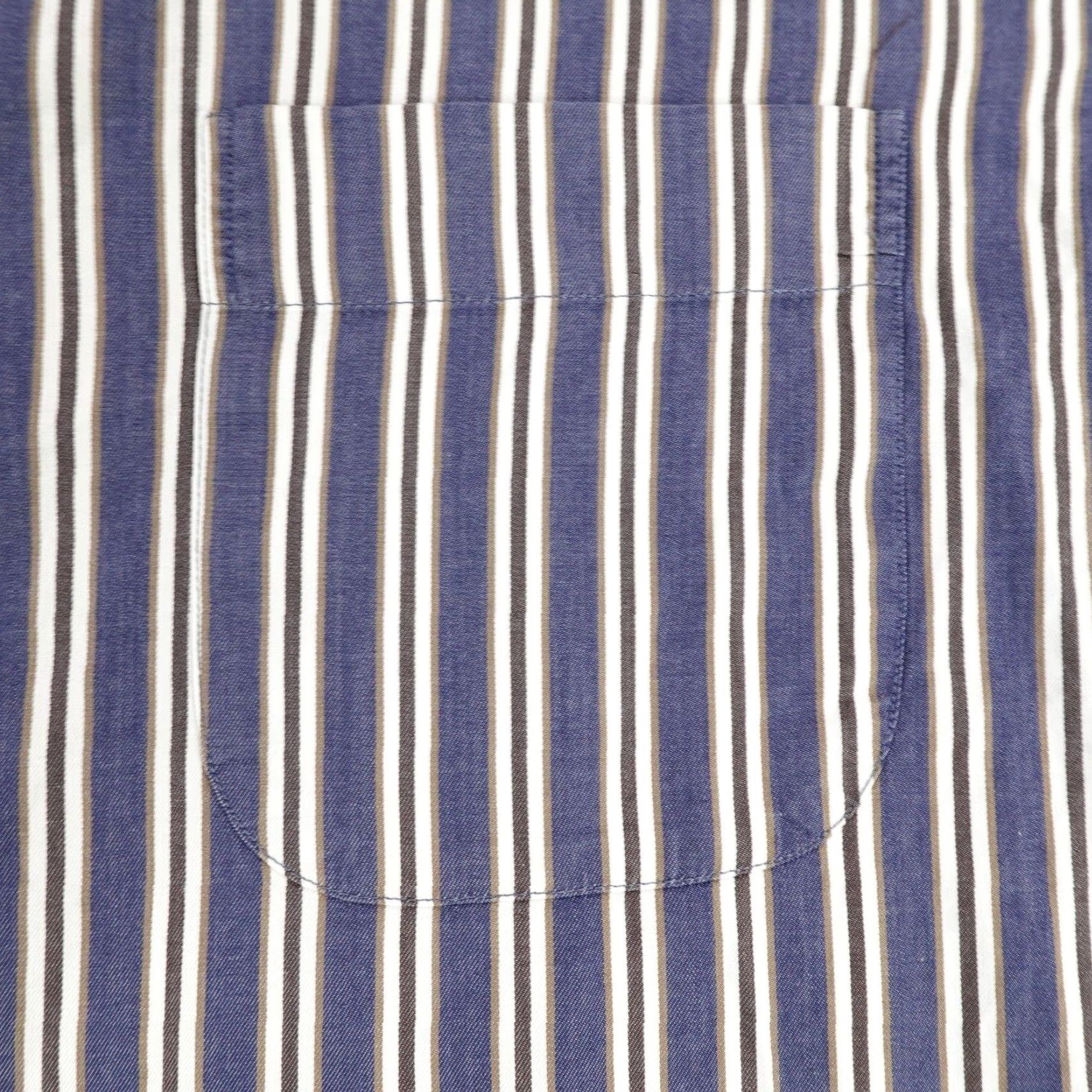 Peter Millar Peter Millar Shirt Mens Large Blue White Stripes Button Up Cotton Long Sleeve Size US L / EU 52-54 / 3 - 3 Thumbnail