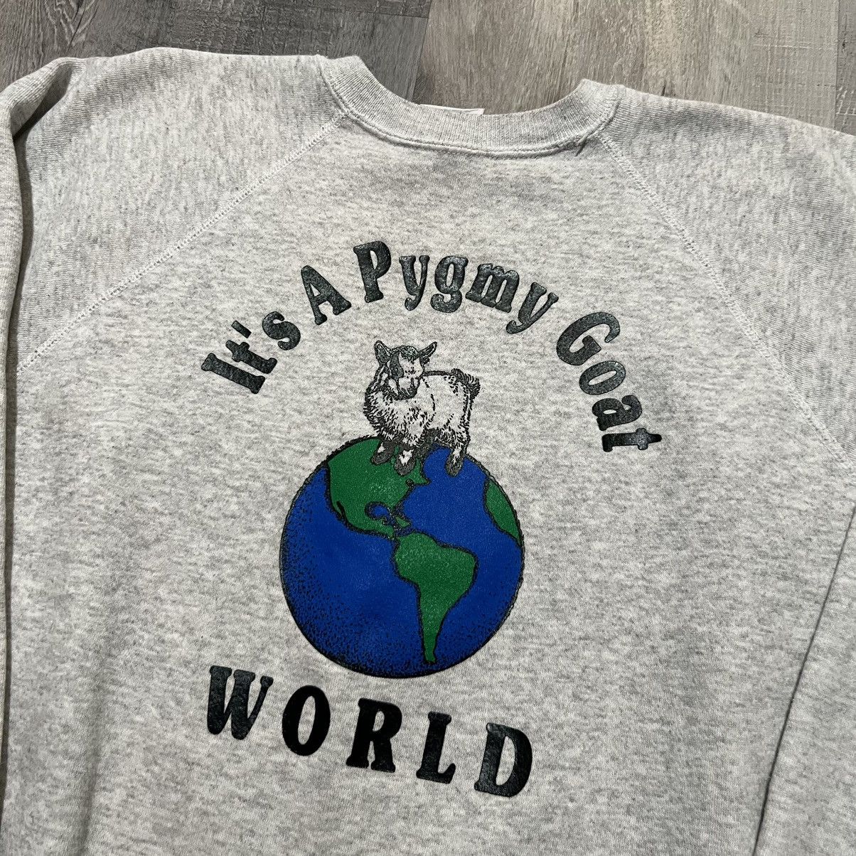 Hanes × Vintage VTG It's A Pygmy Goat World 90s Cute Farm Animal Sweatshirt Size US XXL / EU 58 / 5 - 2 Thumbnail
