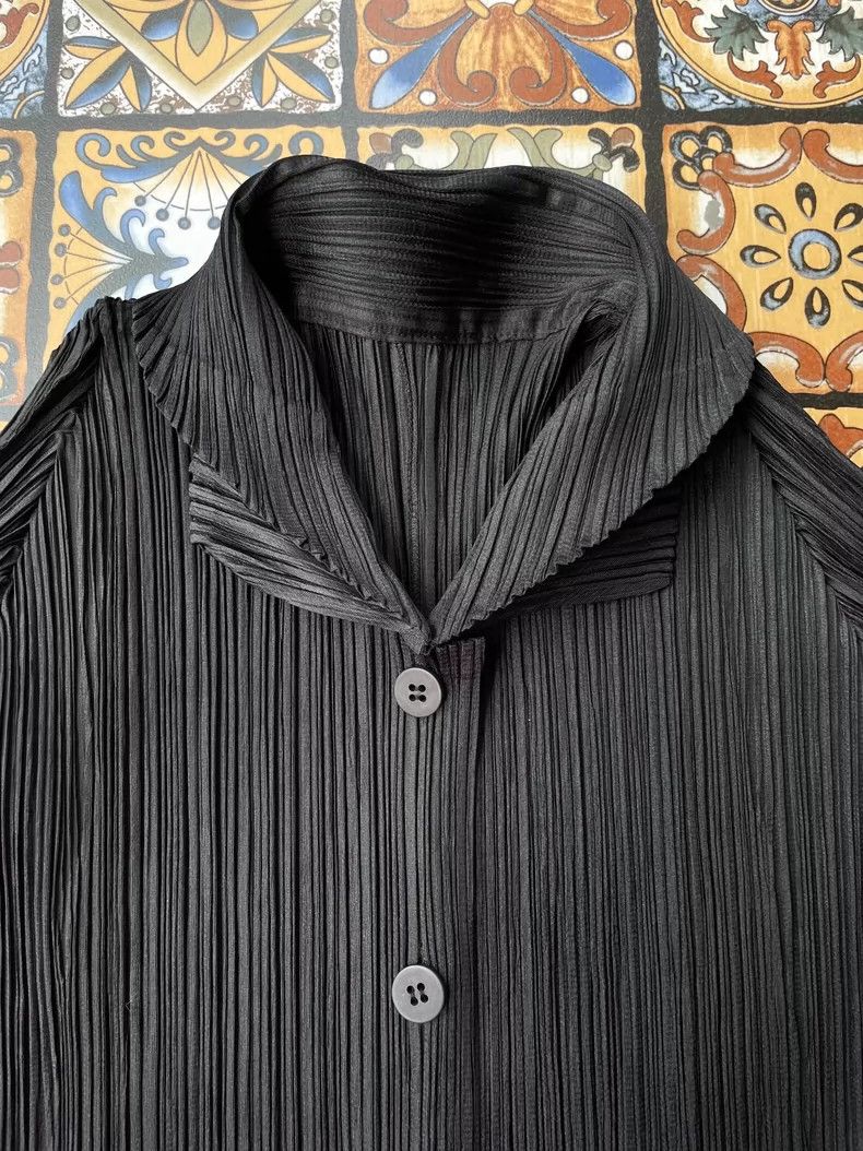 Issey Miyake Issey Miyake size:2 Black folding small lapel long-sleeved Size M / US 6-8 / IT 42-44 - 2 Thumbnail