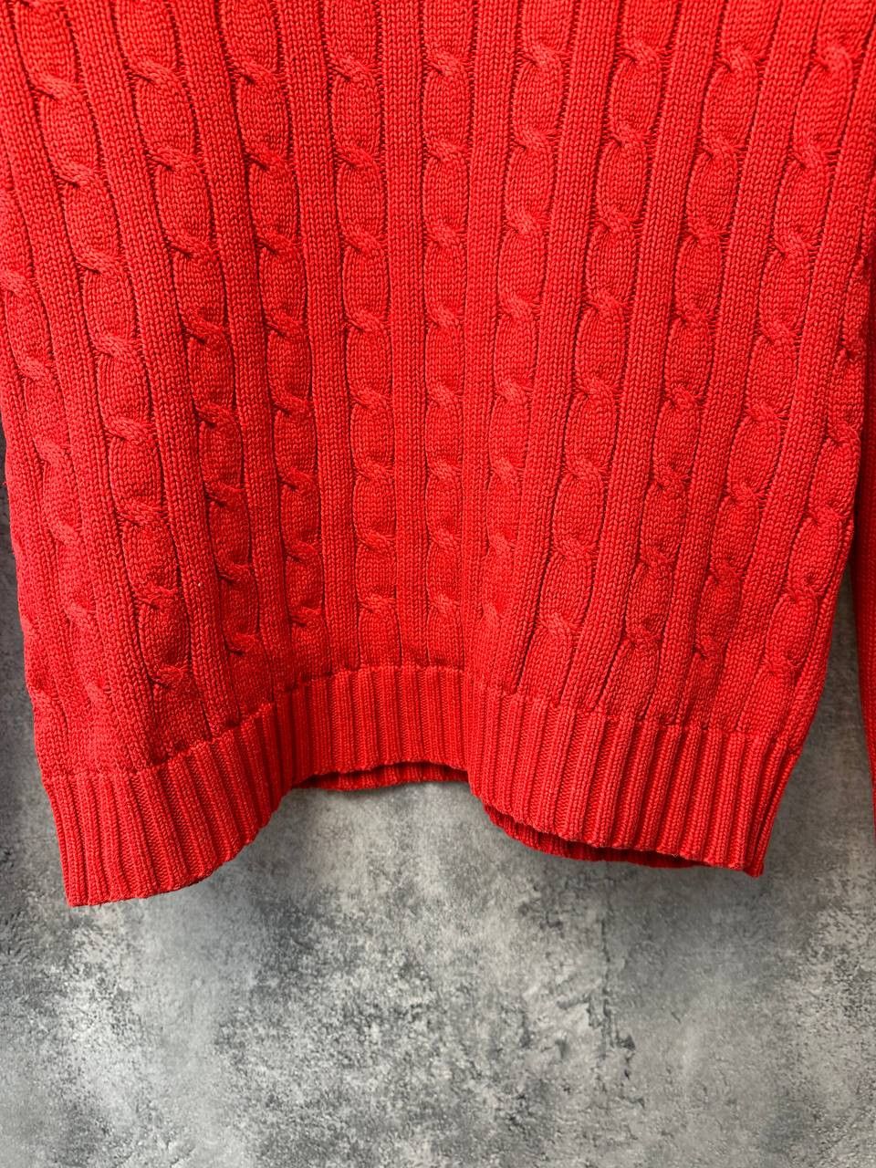 Ralph Lauren Ralph Lauren Sport Vintage Cable Knit V-Neck Sweater Size M / US 6-8 / IT 42-44 - 8 Thumbnail