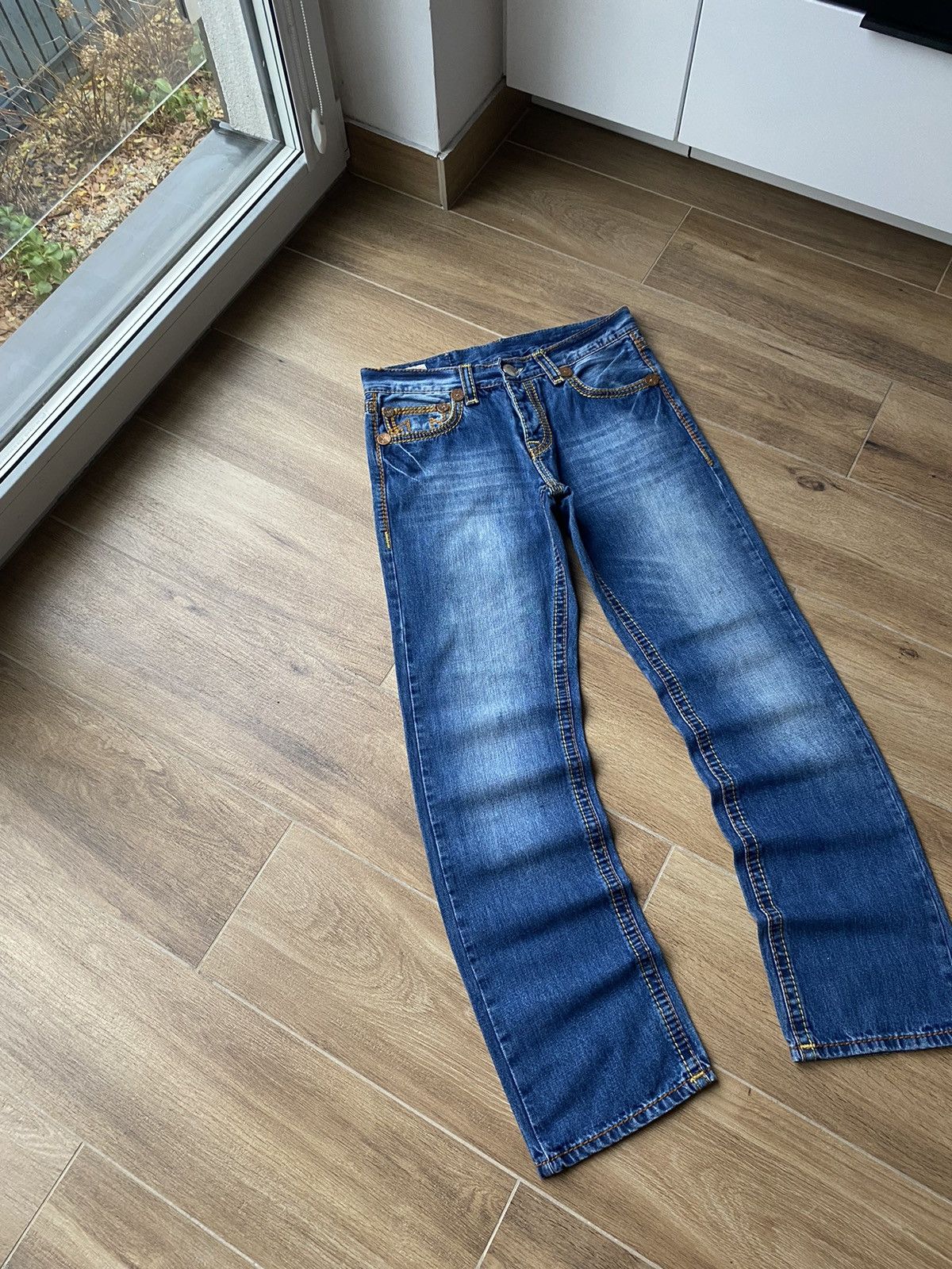 Vintage True Religion Jeans Faded Japanese Avant Garde Y2K